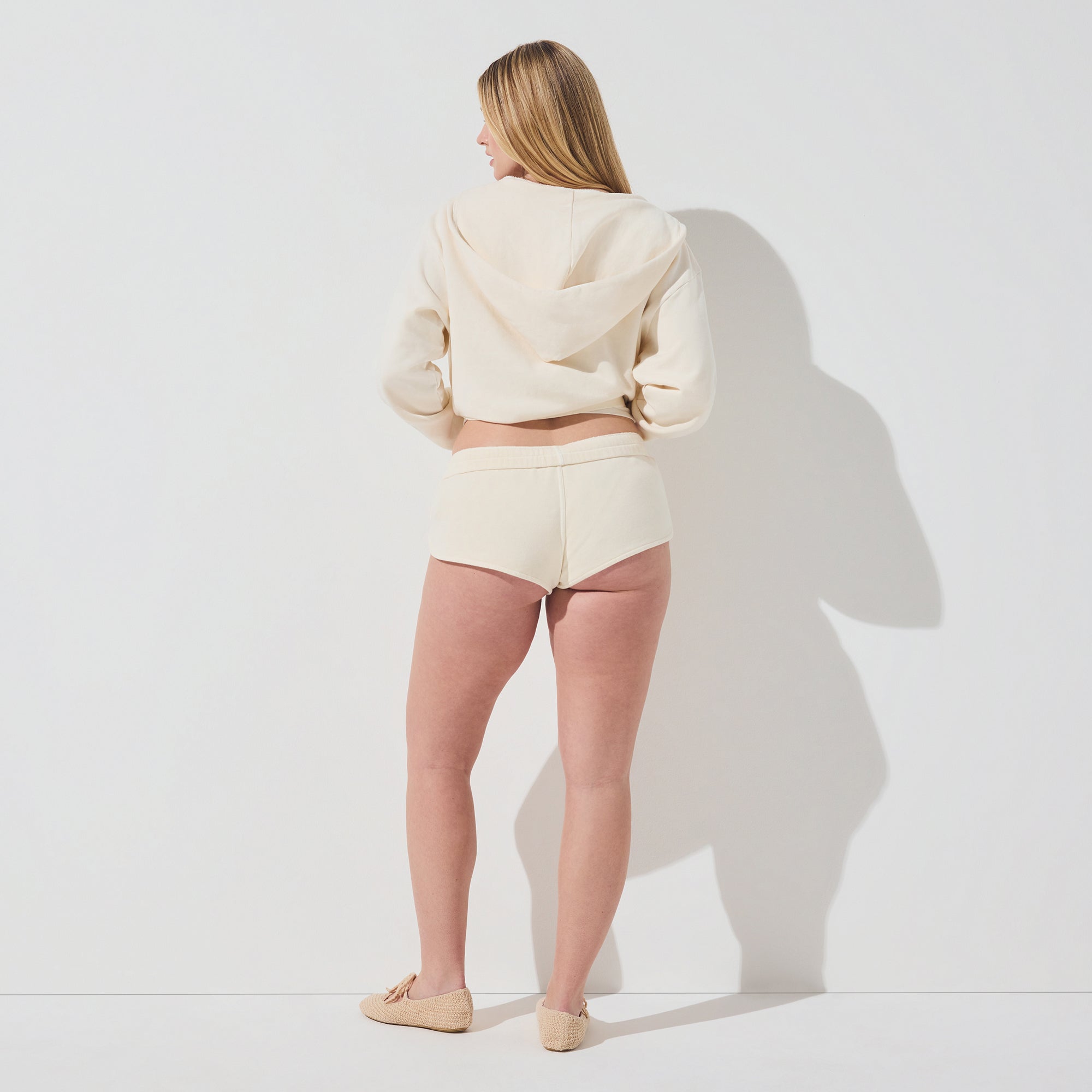 FRENCH TERRY SHORT SHORT | ECRU - Image 2