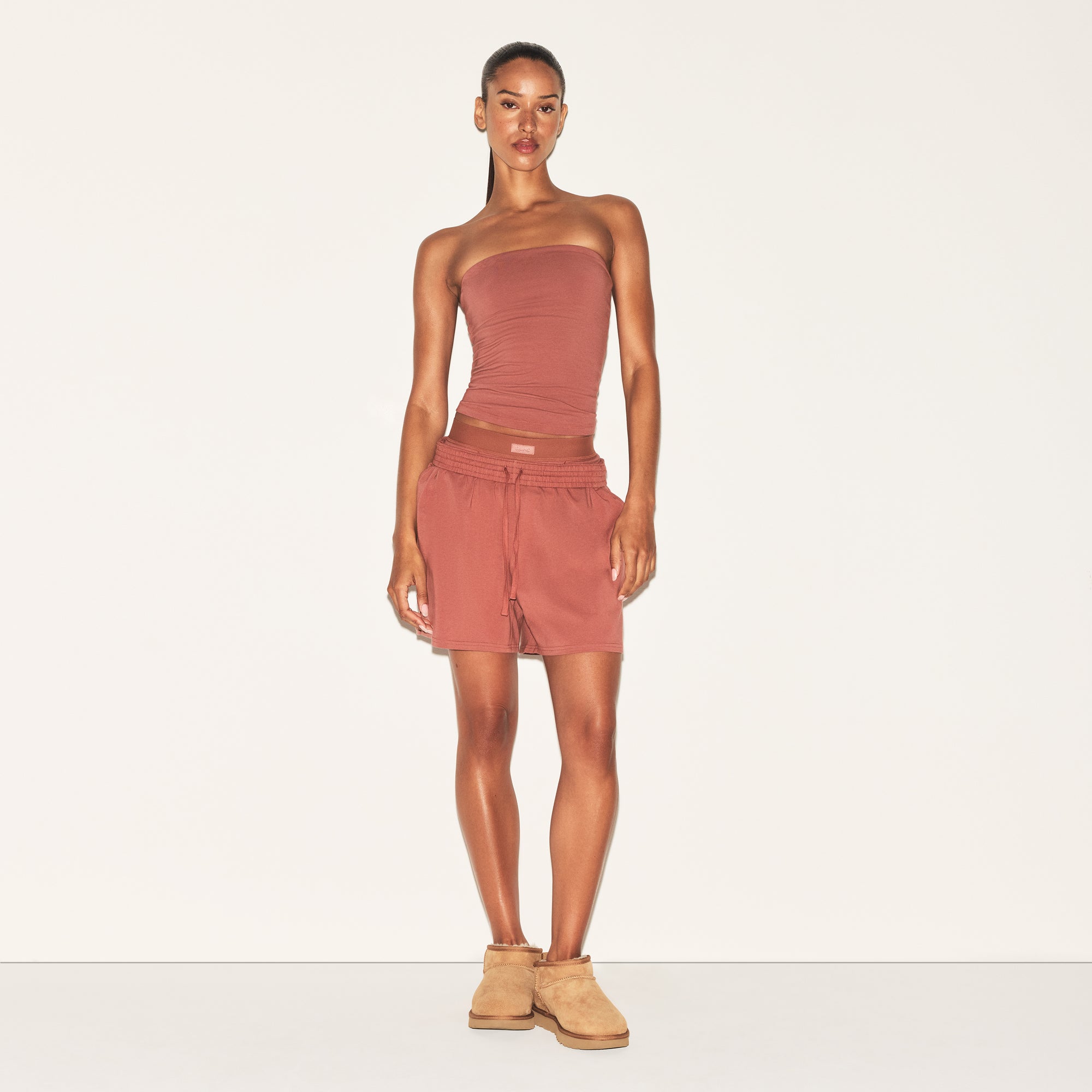 COTTON JERSEY CLASSIC SHORT | REDWOOD - Image 5