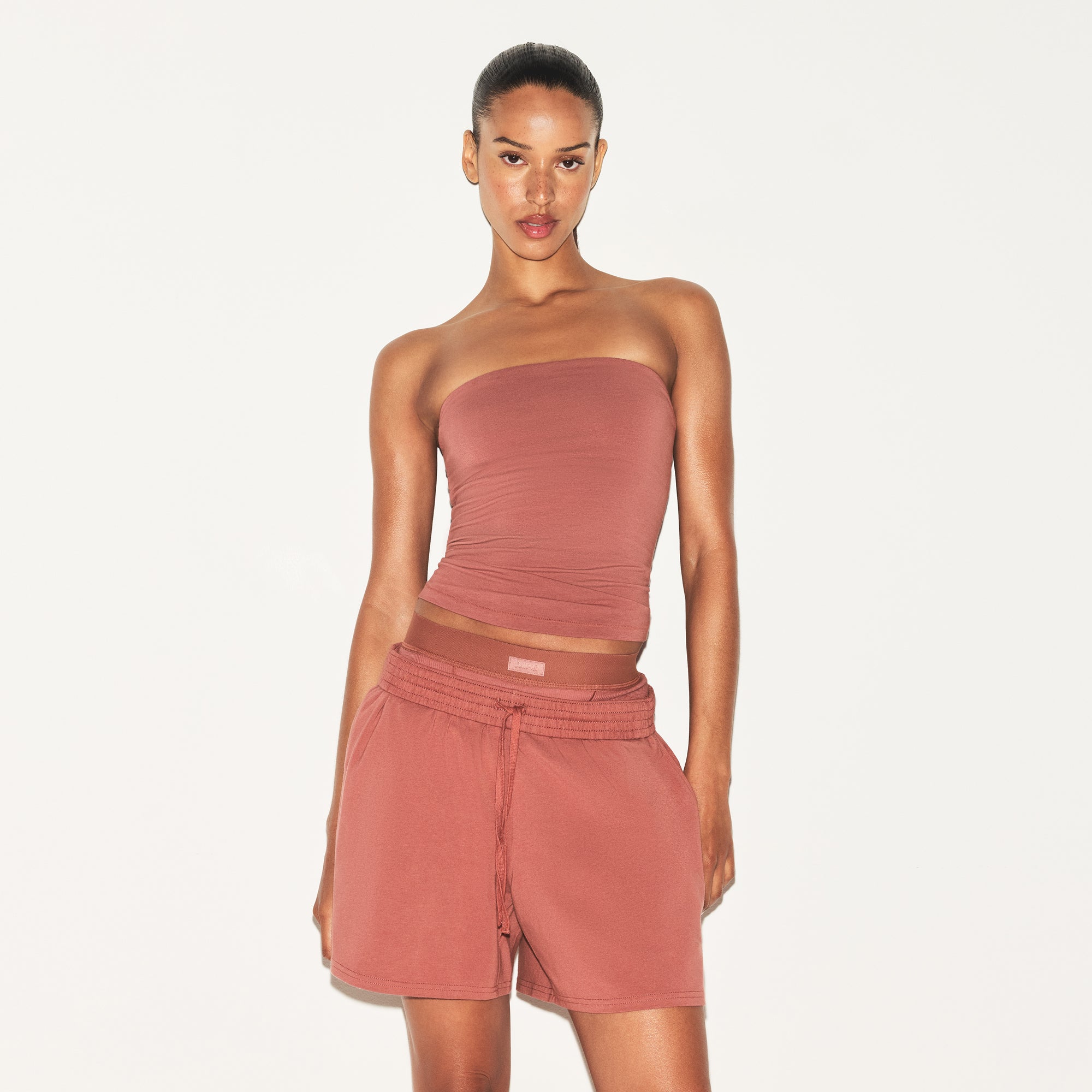 COTTON JERSEY CLASSIC SHORT | REDWOOD - Image 2