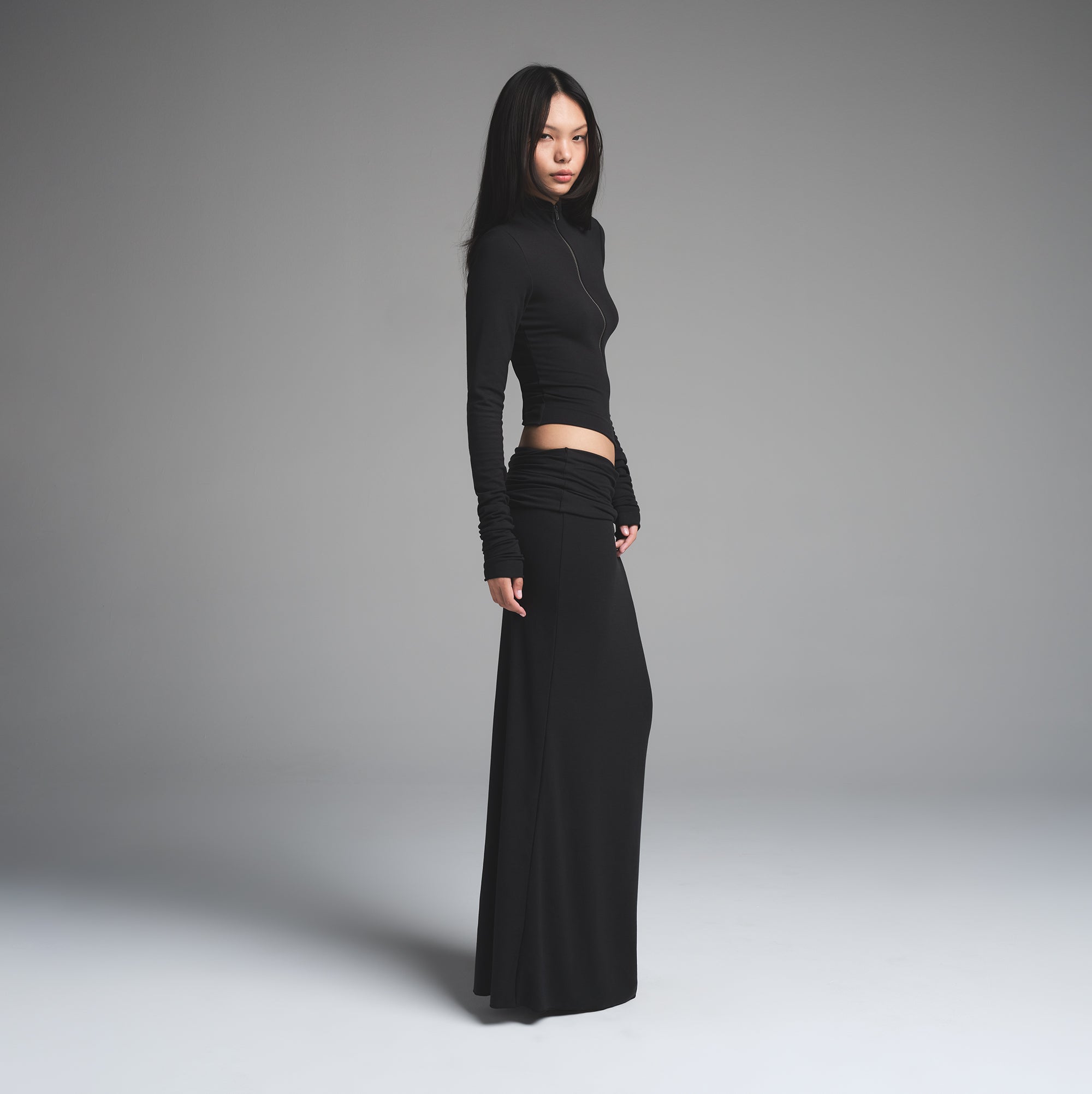 SKIMS CLOUD FOLDOVER SKIRT | ONYX