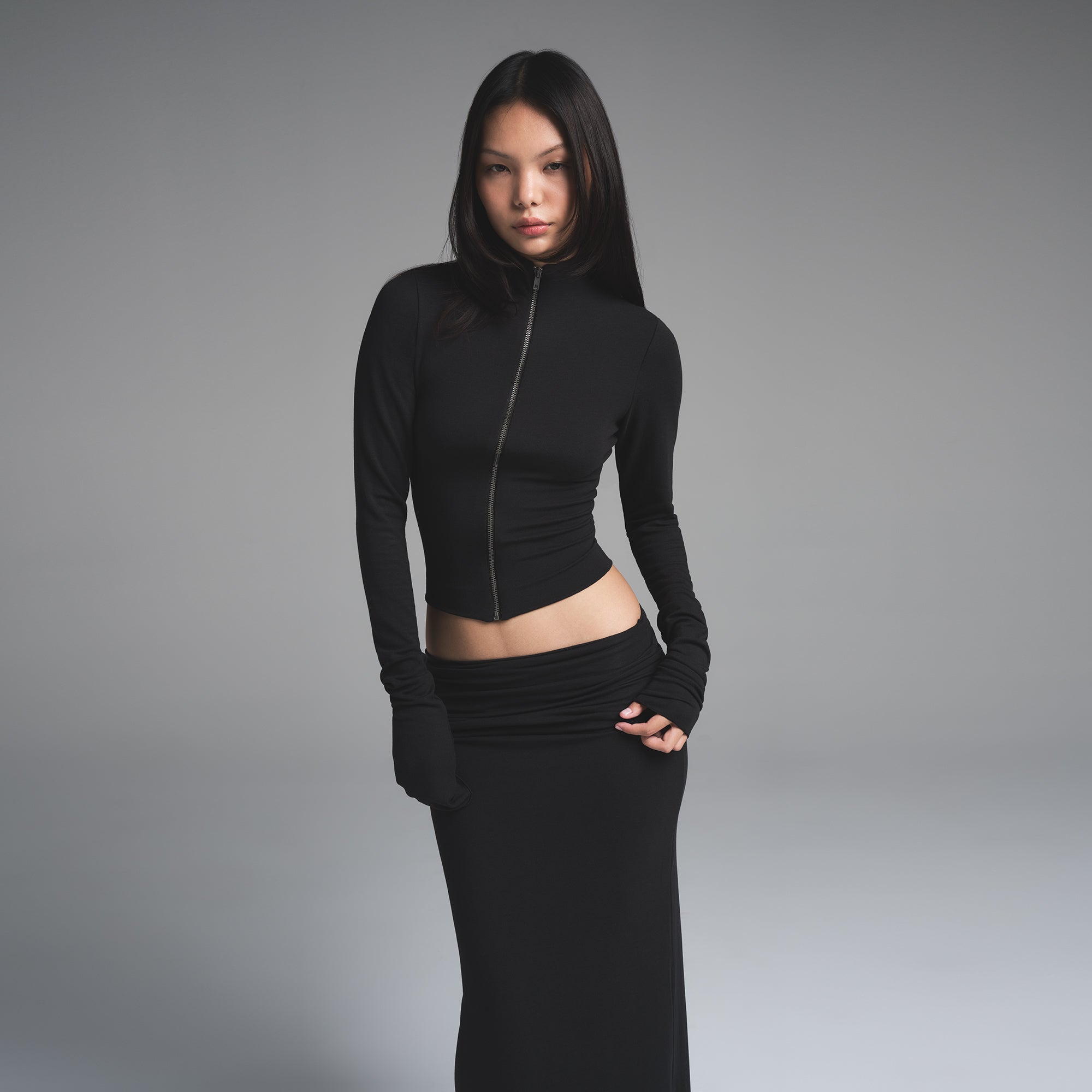 SKIMS CLOUD FOLDOVER SKIRT | ONYX - Image 2