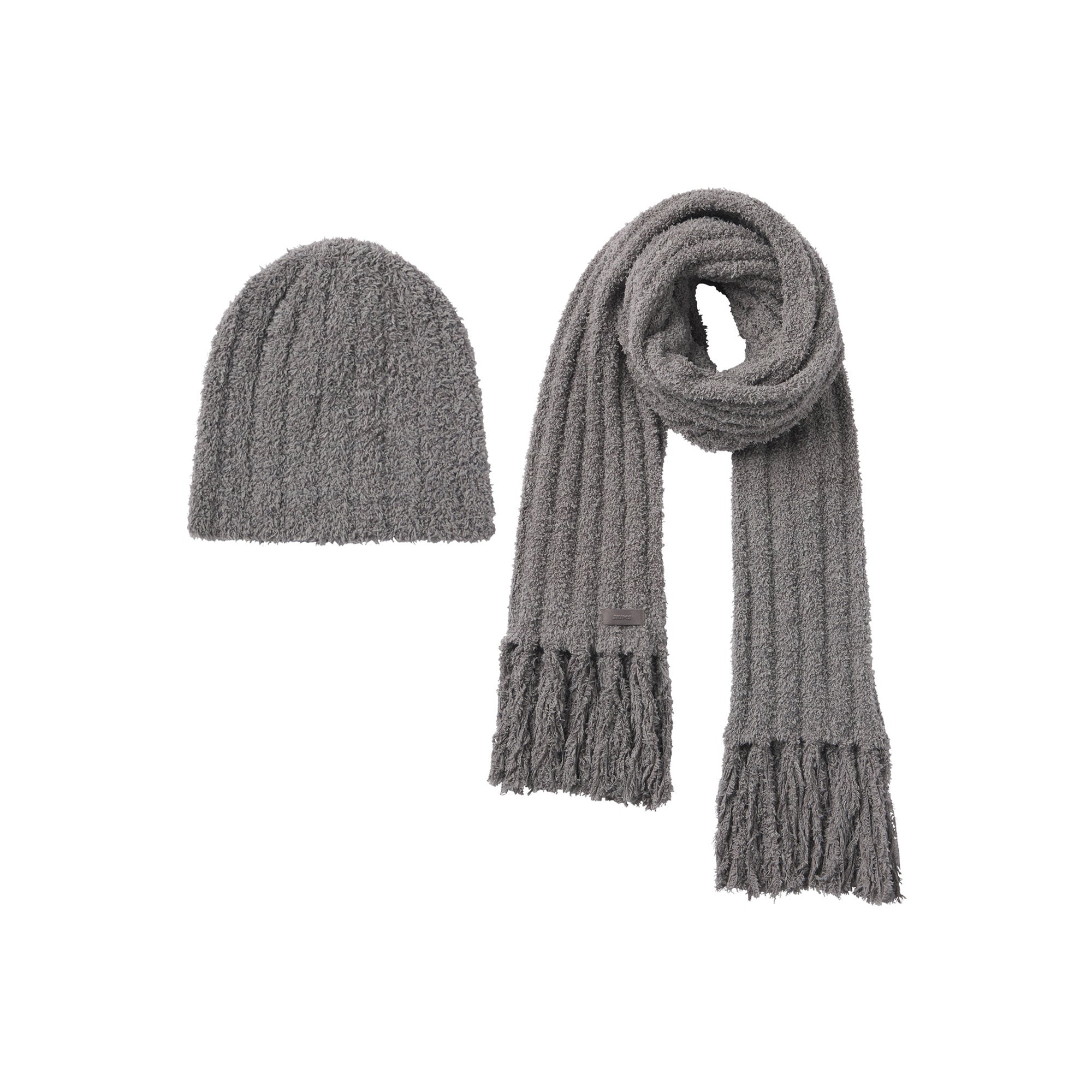 COZY KNIT MENS HAT AND SCARF PACK | SMOKE - Image 4