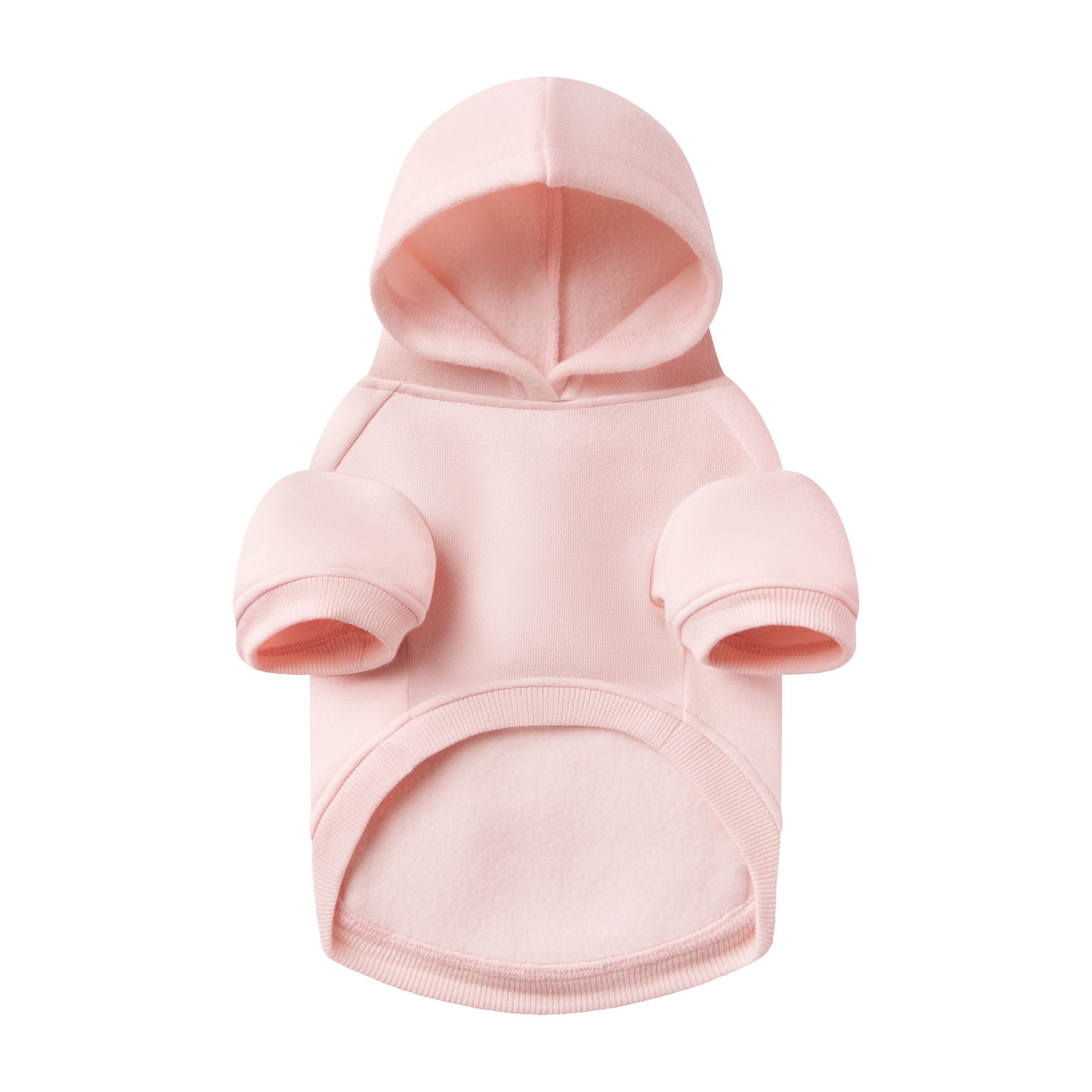 COTTON FLEECE PET HOODIE | BARELY PINK - Image 6