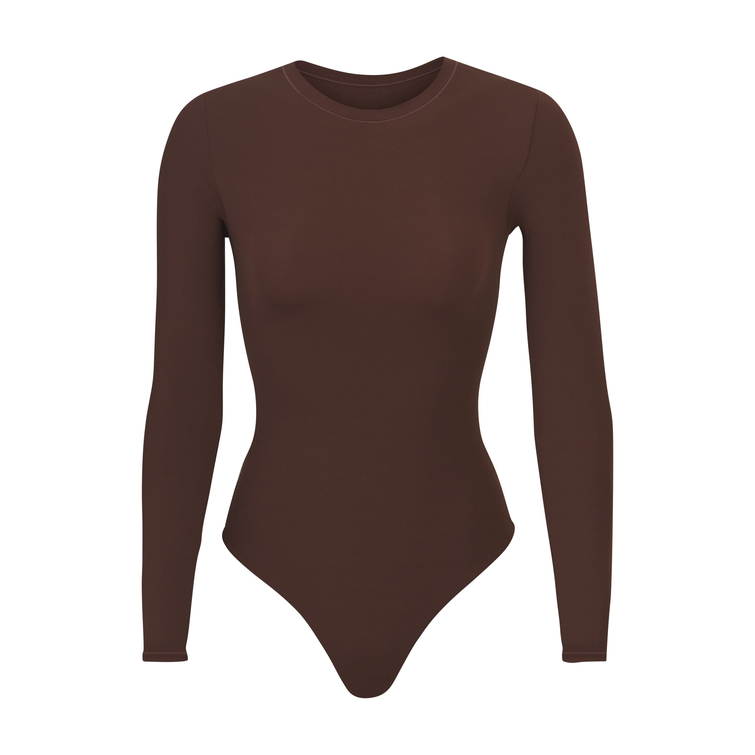 FITS EVERYBODY LONG SLEEVE CREW NECK BODYSUIT | COCOA - Image 5