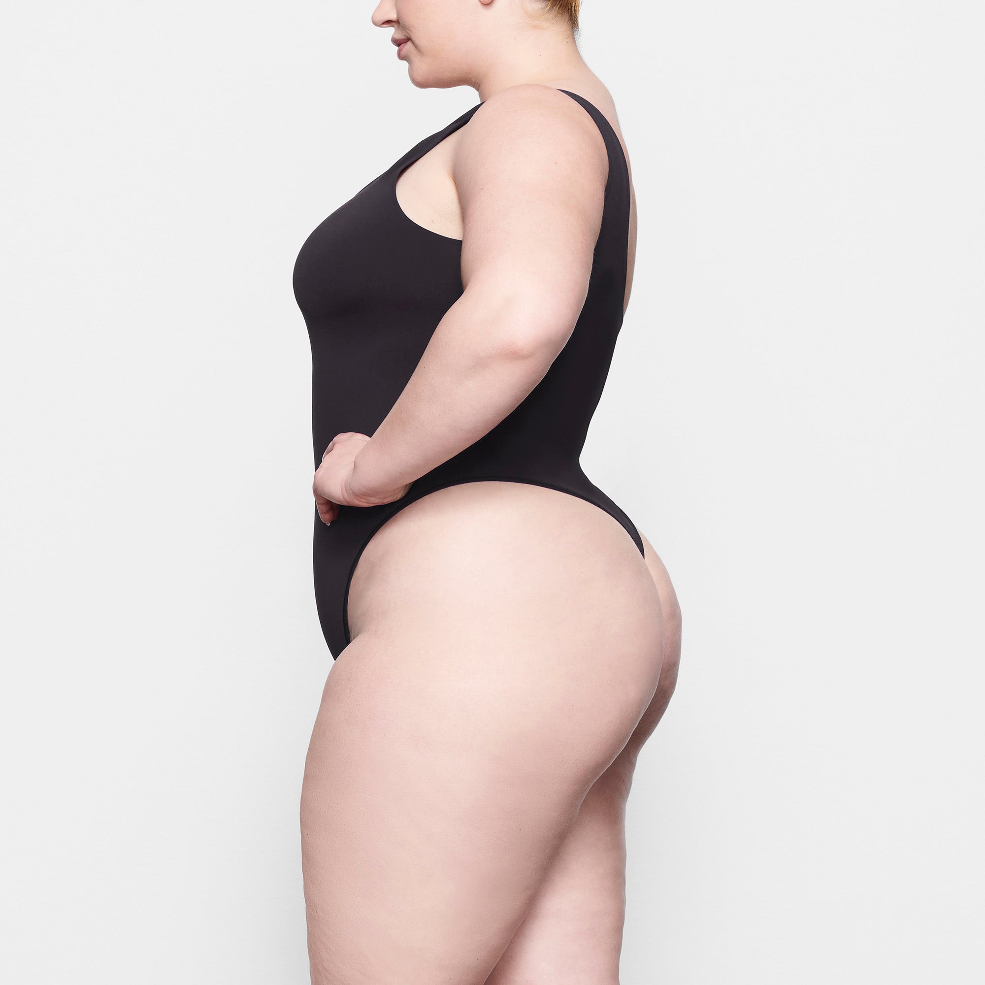 SOFT SMOOTHING SEAMLESS THONG BODYSUIT | ONYX - Image 2