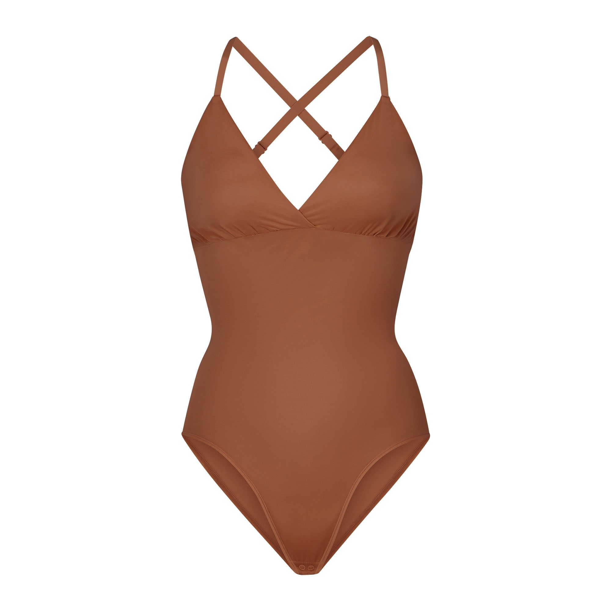 SIMPLY BARE BODYSUIT BRIEF WITH SNAPS | BRONZE - Image 5