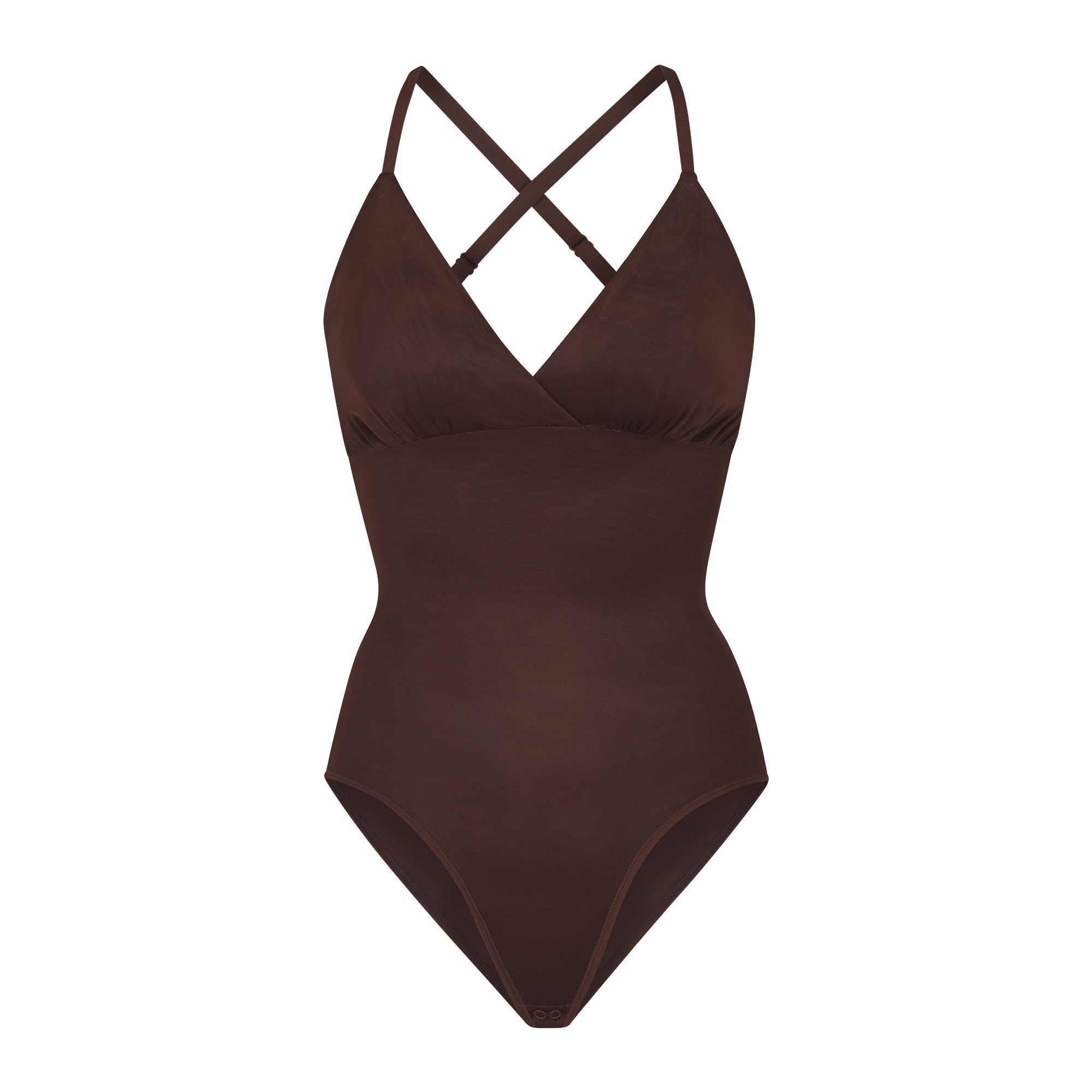 SIMPLY BARE BODYSUIT BRIEF WITH SNAPS | COCOA - Image 5