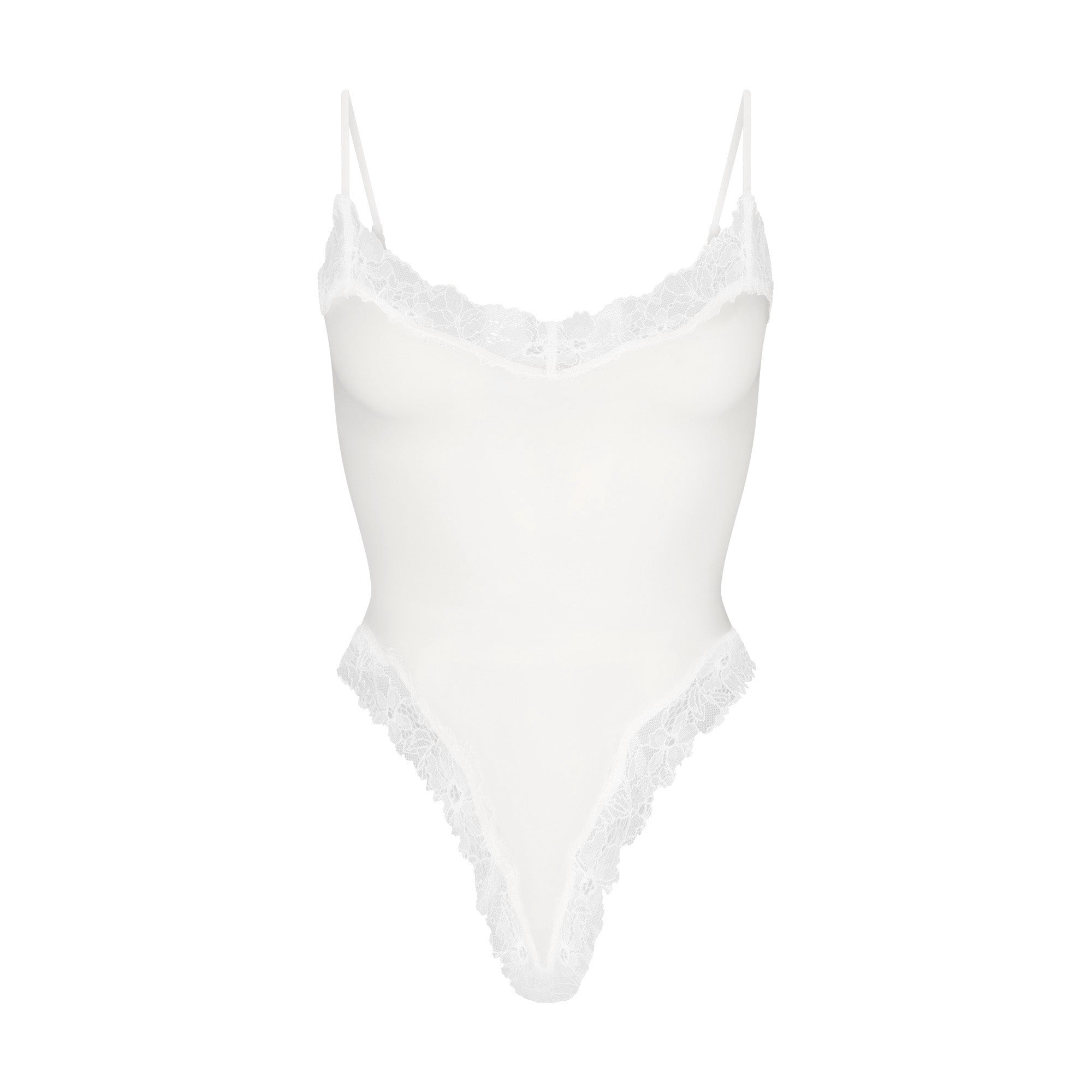 COTTON LACE CAMI BODYSUIT | MARBLE - Image 5