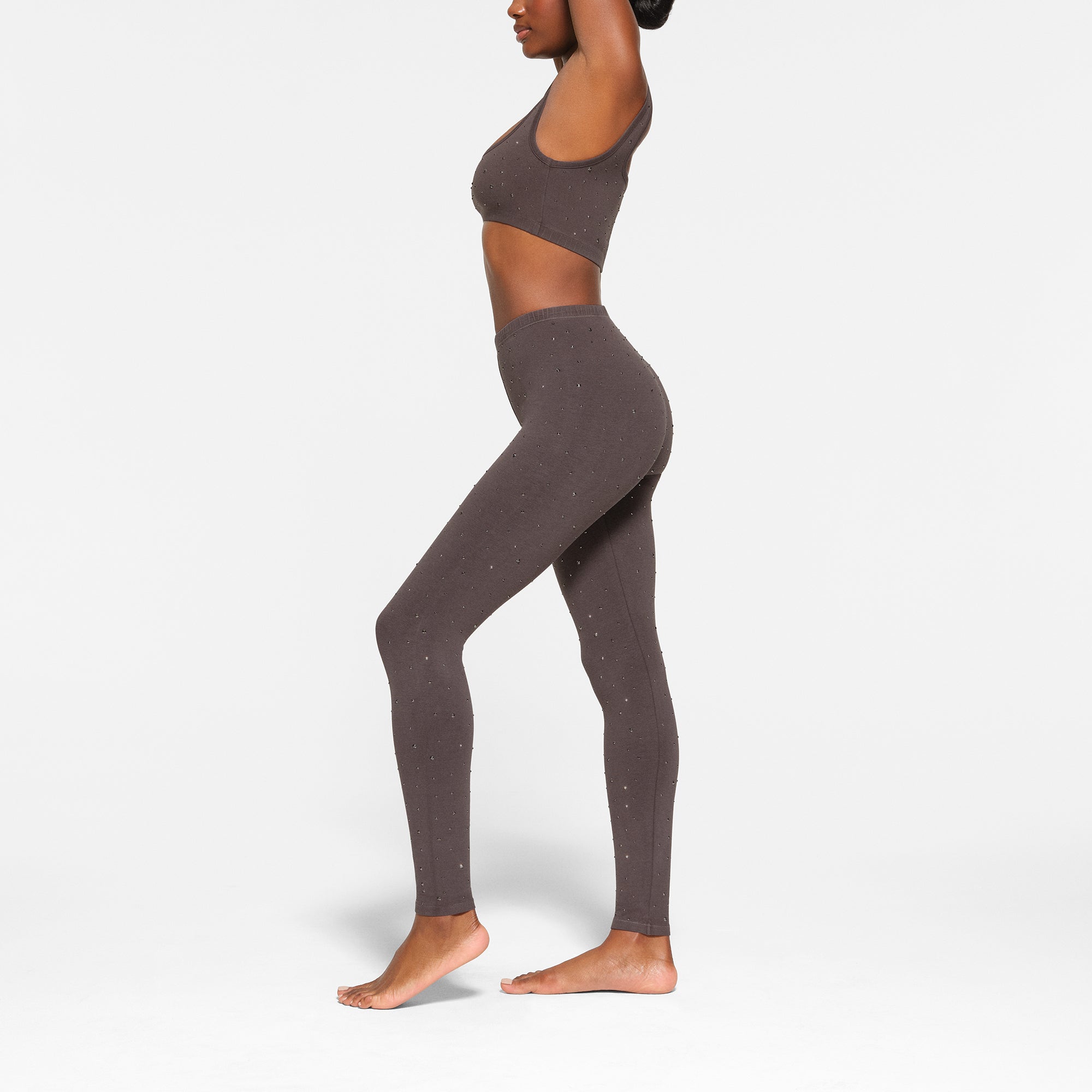 OUTDOOR RHINESTONE LEGGING | GREY CHALK - Image 2