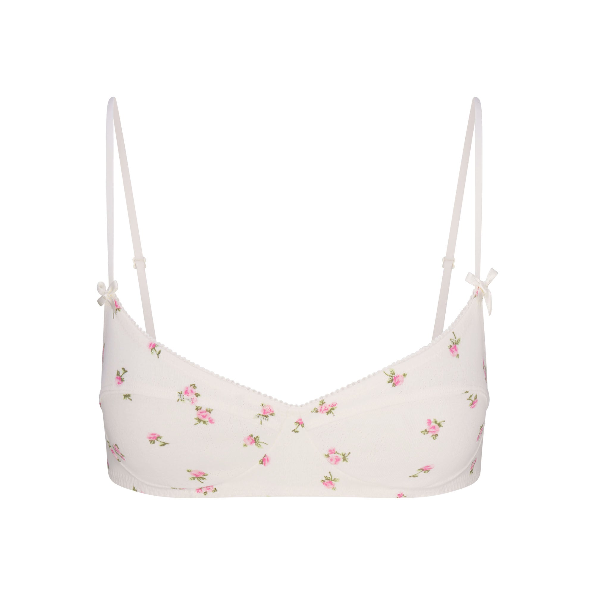 LOGO POINTELLE BRALETTE | MARBLE PINK ROSEBUD PRINT - Image 6