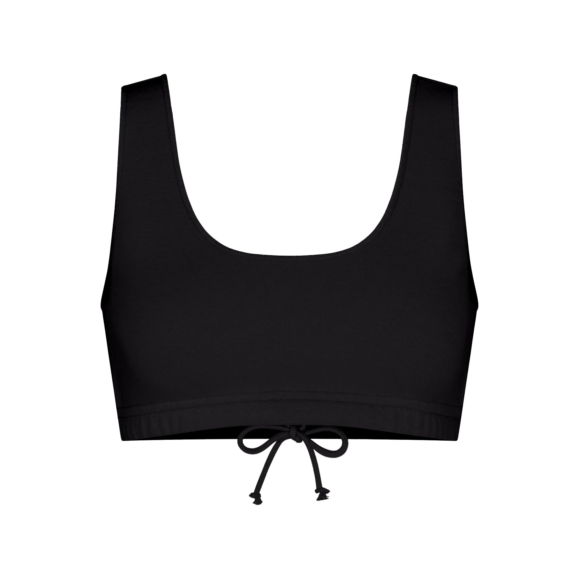COTTON FLEECE BRALETTE | ONYX
