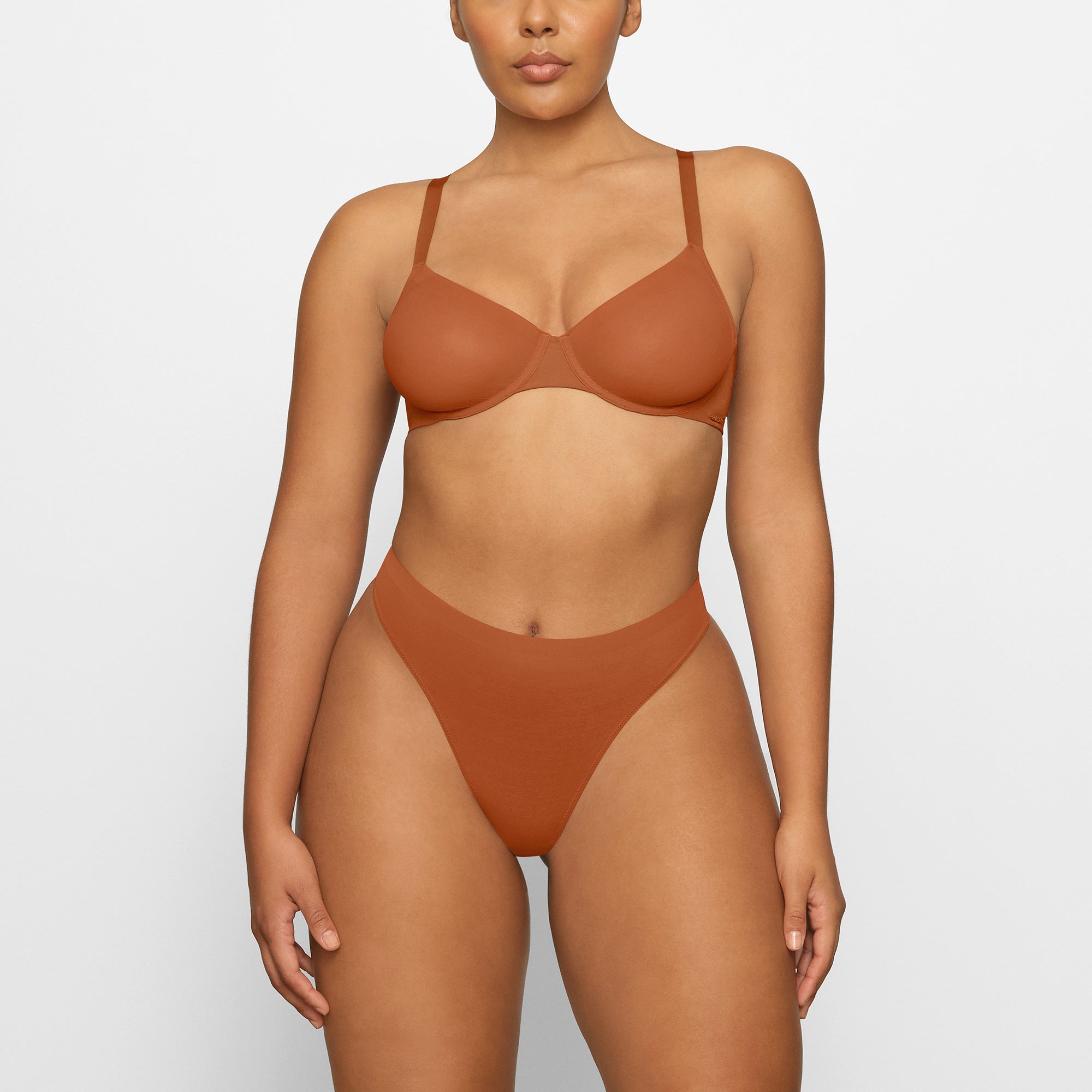 NO SHOW UNLINED DEMI BRA | BRONZE