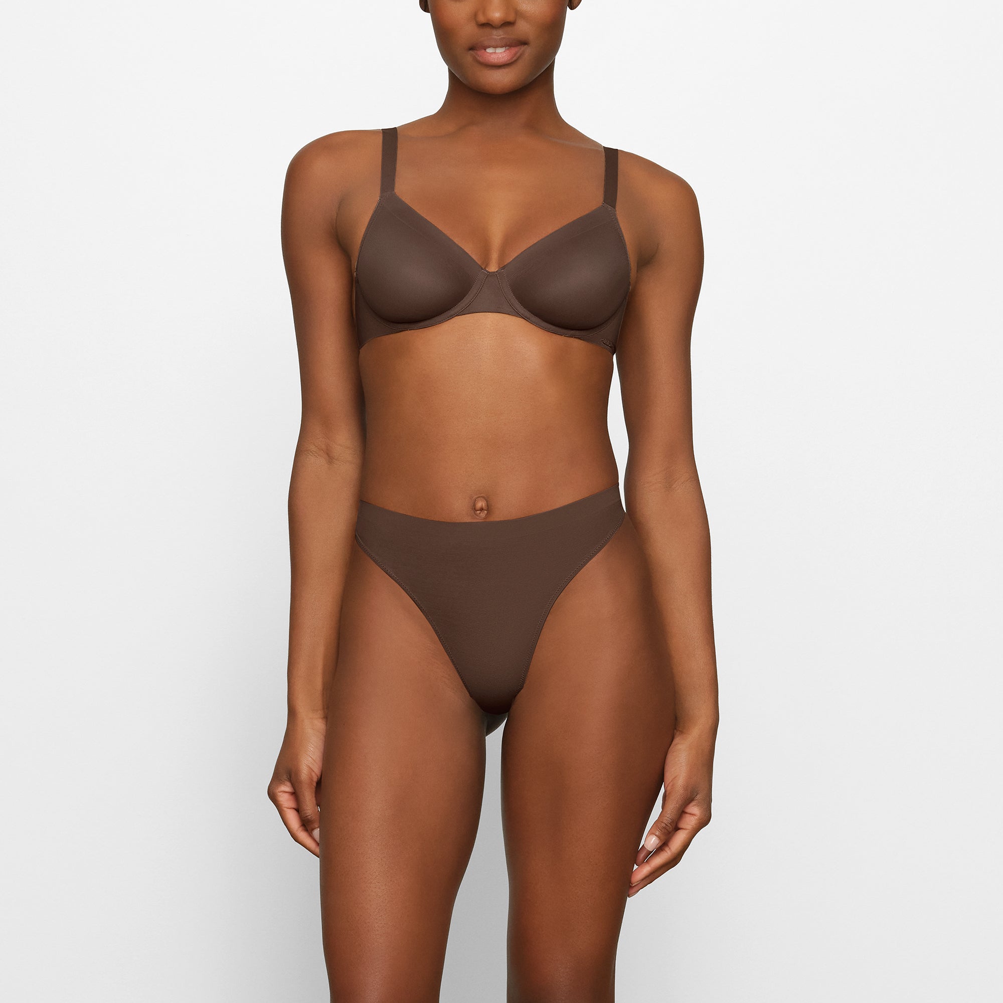 NO SHOW UNLINED DEMI BRA | ESPRESSO