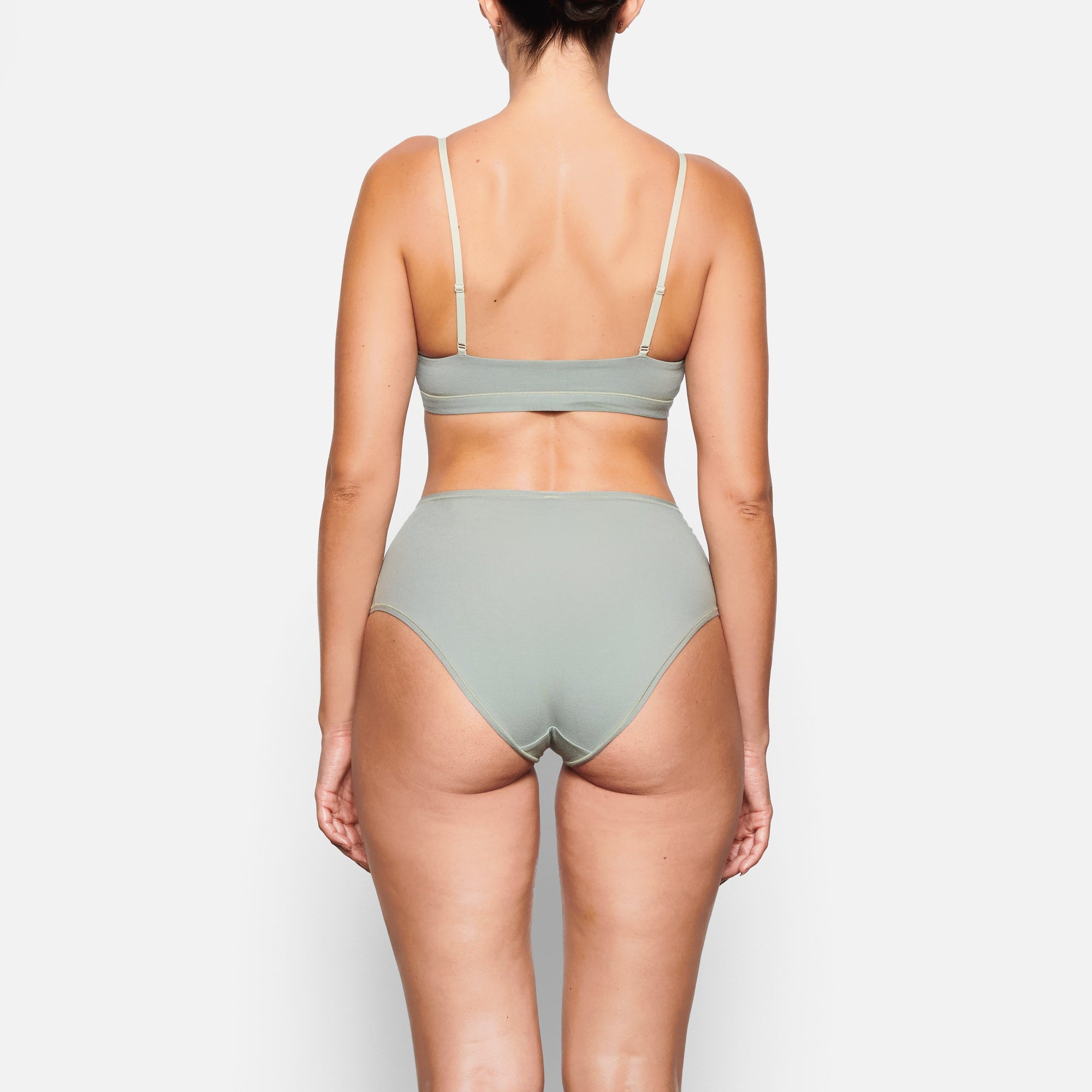 COTTON JERSEY SCOOP BRALETTE | MINERAL - Image 3