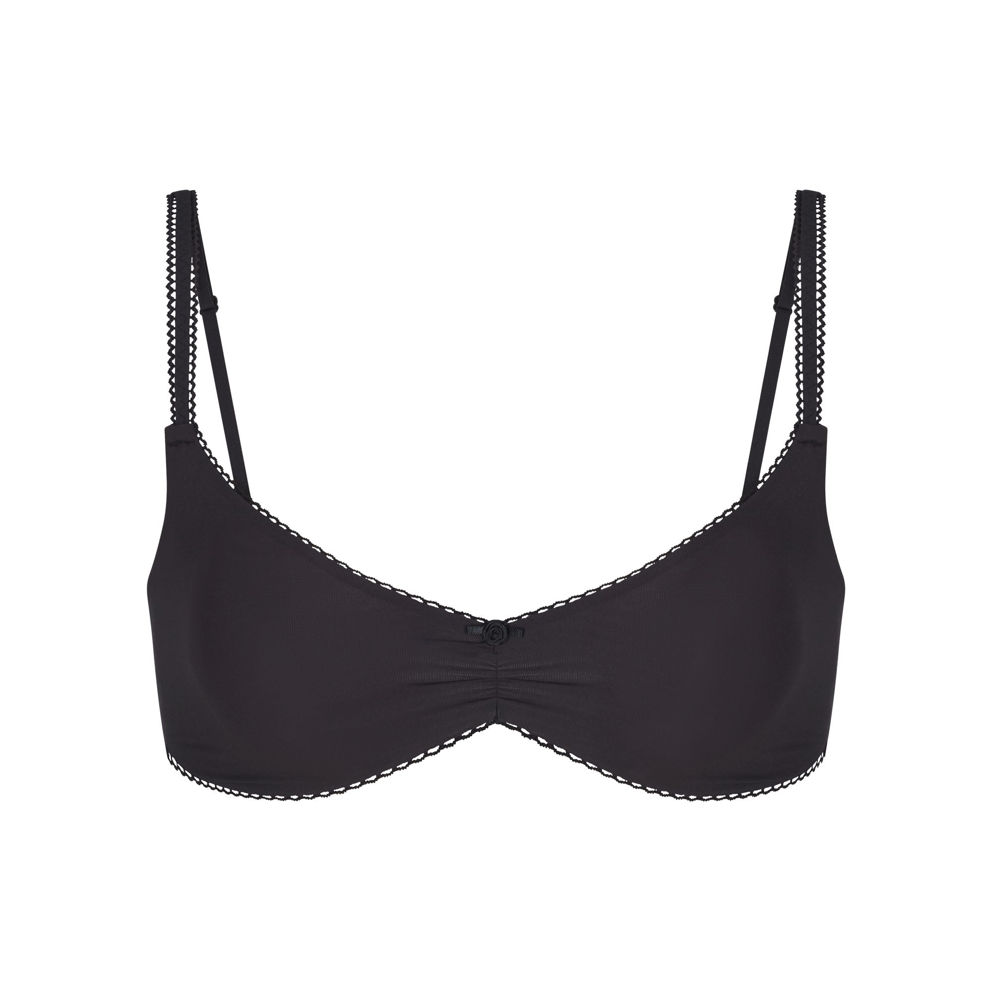 FITS EVERYBODY PICOT SKIMPY SCOOP BRALETTE | ONYX - Image 5