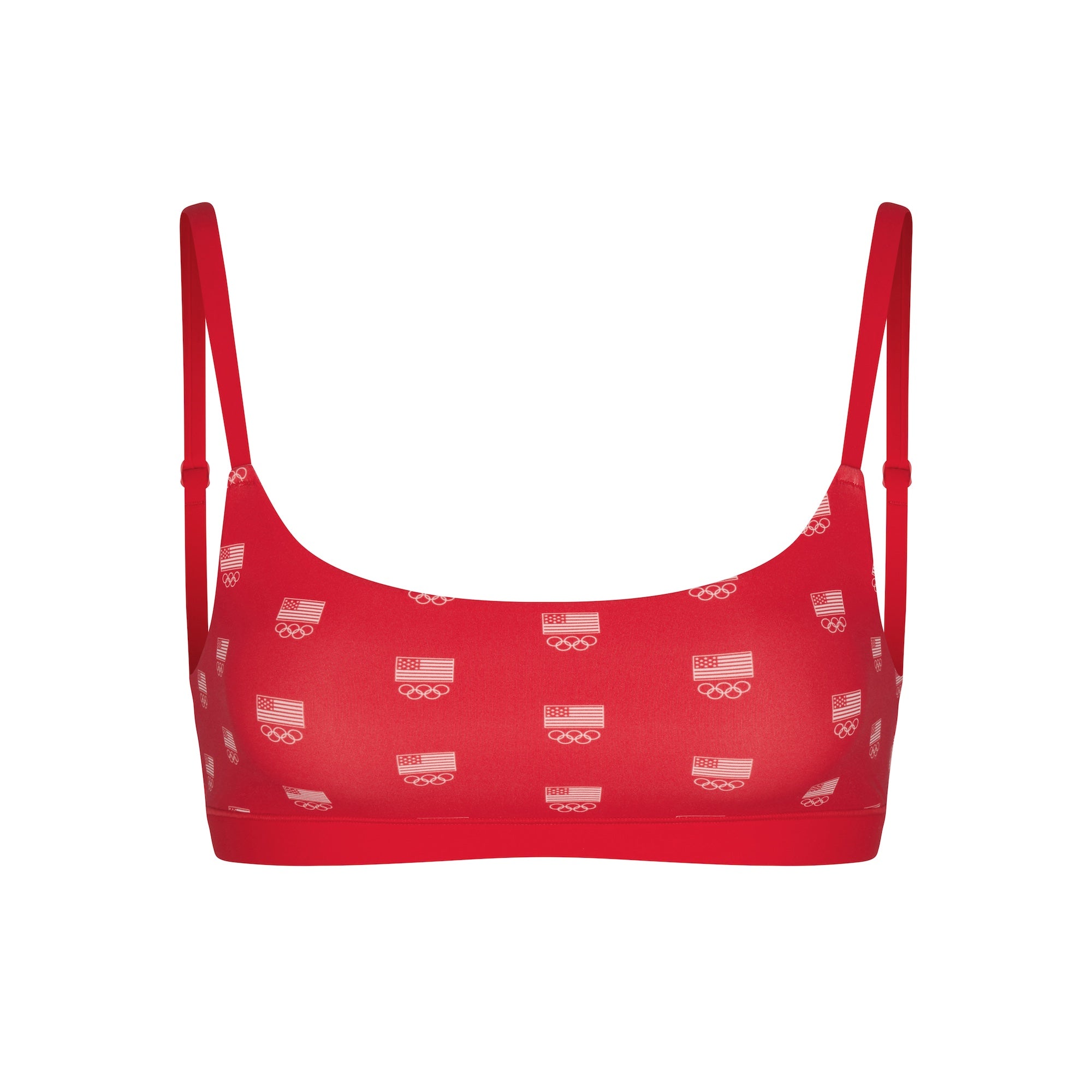 SKIMS FOR TEAM USA FITS EVERYBODY OLYMPIC SCOOP BRALETTE | RED - Image 5