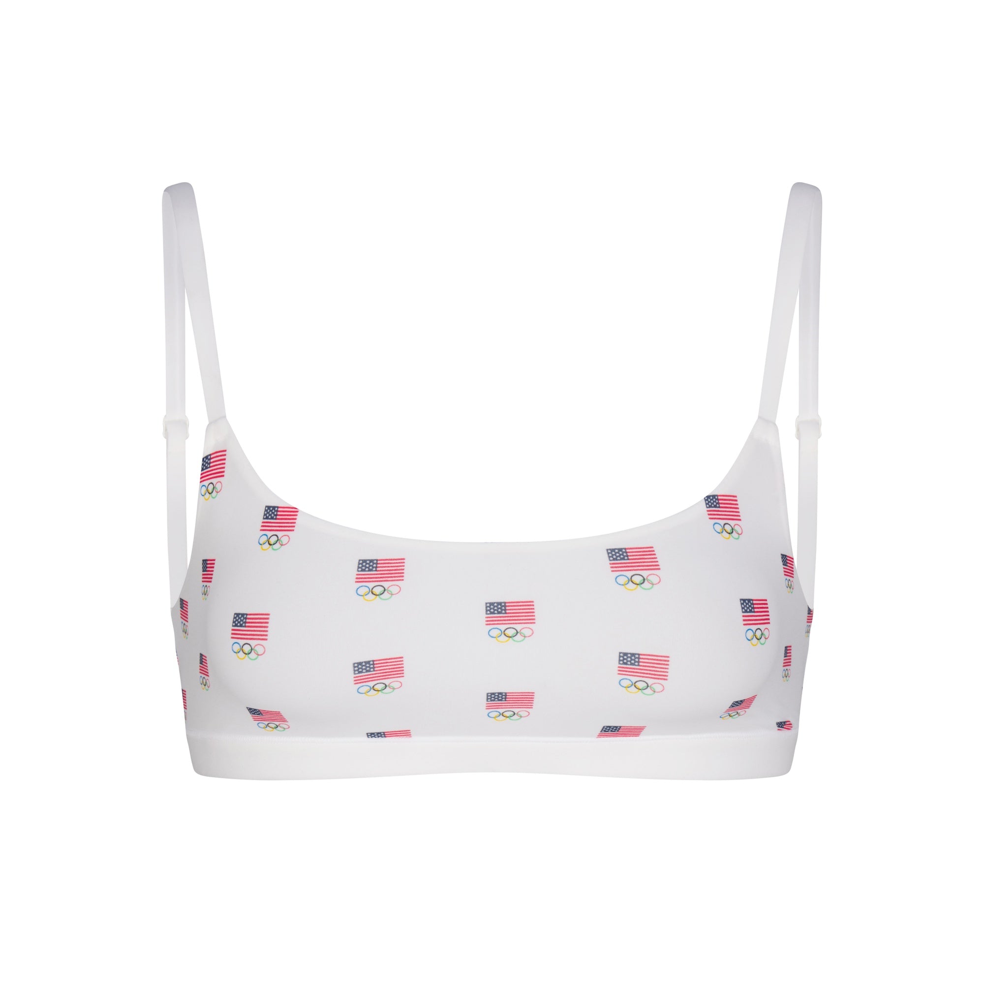 SKIMS FOR TEAM USA FITS EVERYBODY OLYMPIC SCOOP BRALETTE | WHITE - Image 5