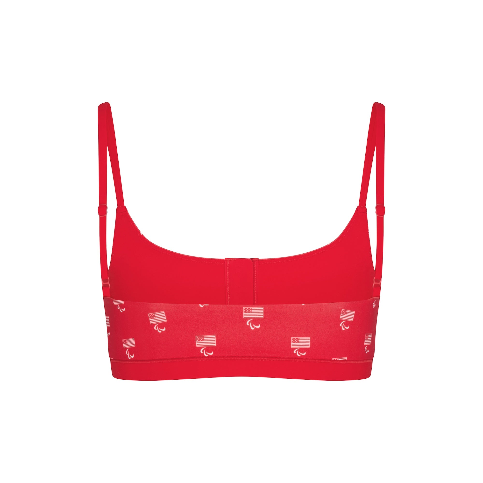 SKIMS FOR TEAM USA FITS EVERYBODY ADAPTIVE PARALYMPIC SCOOP BRALETTE | RED - Image 3