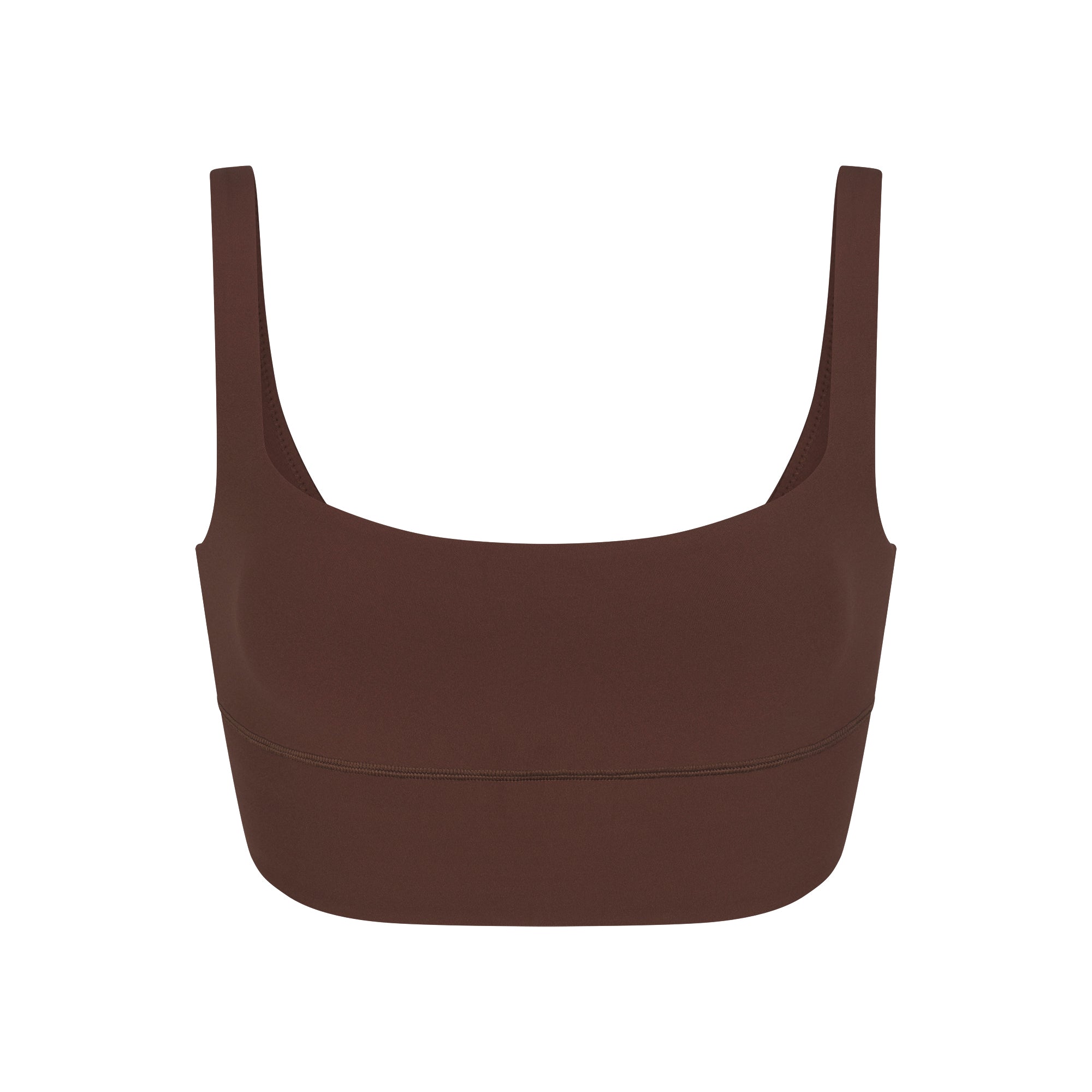 FITS EVERYBODY SQUARE NECK LONGLINE BRALETTE | COCOA - Image 5