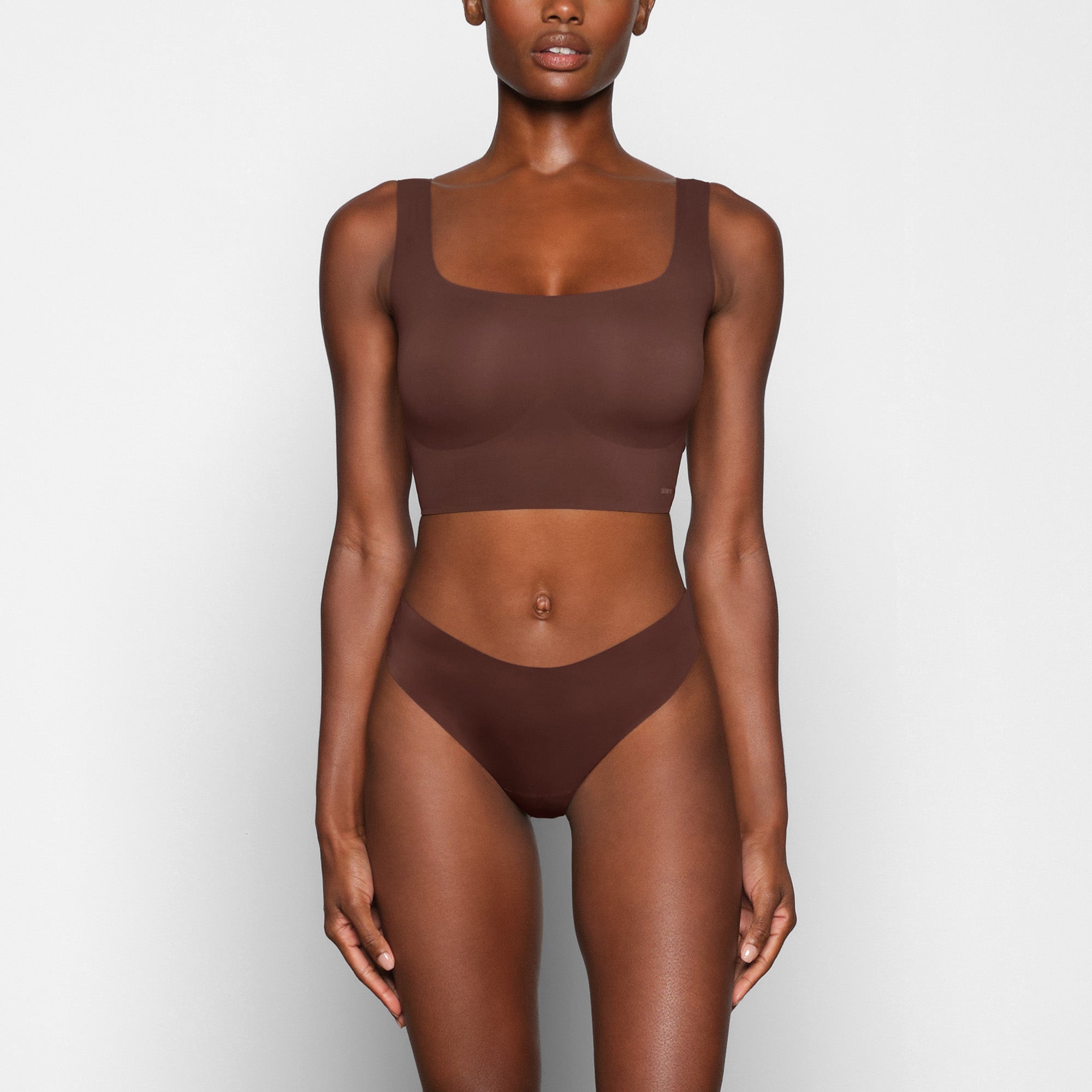 NAKED SCOOP LONGLINE BRALETTE | COCOA