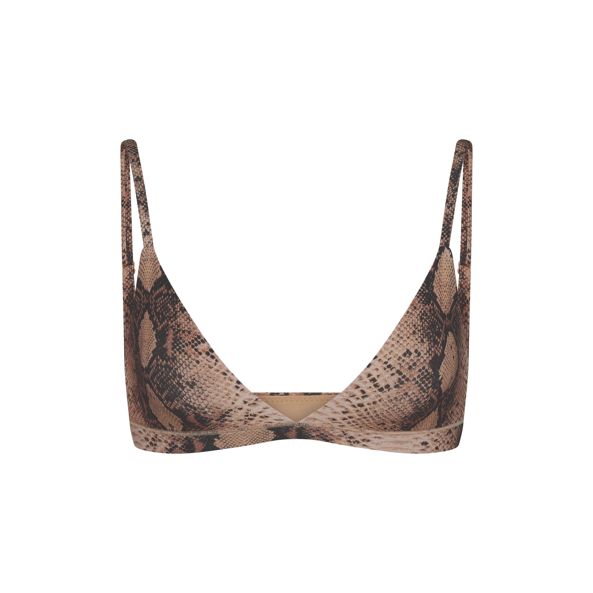 FITS EVERYBODY TRIANGLE BRALETTE | CLAY SNAKESKIN PRINT - Image 5