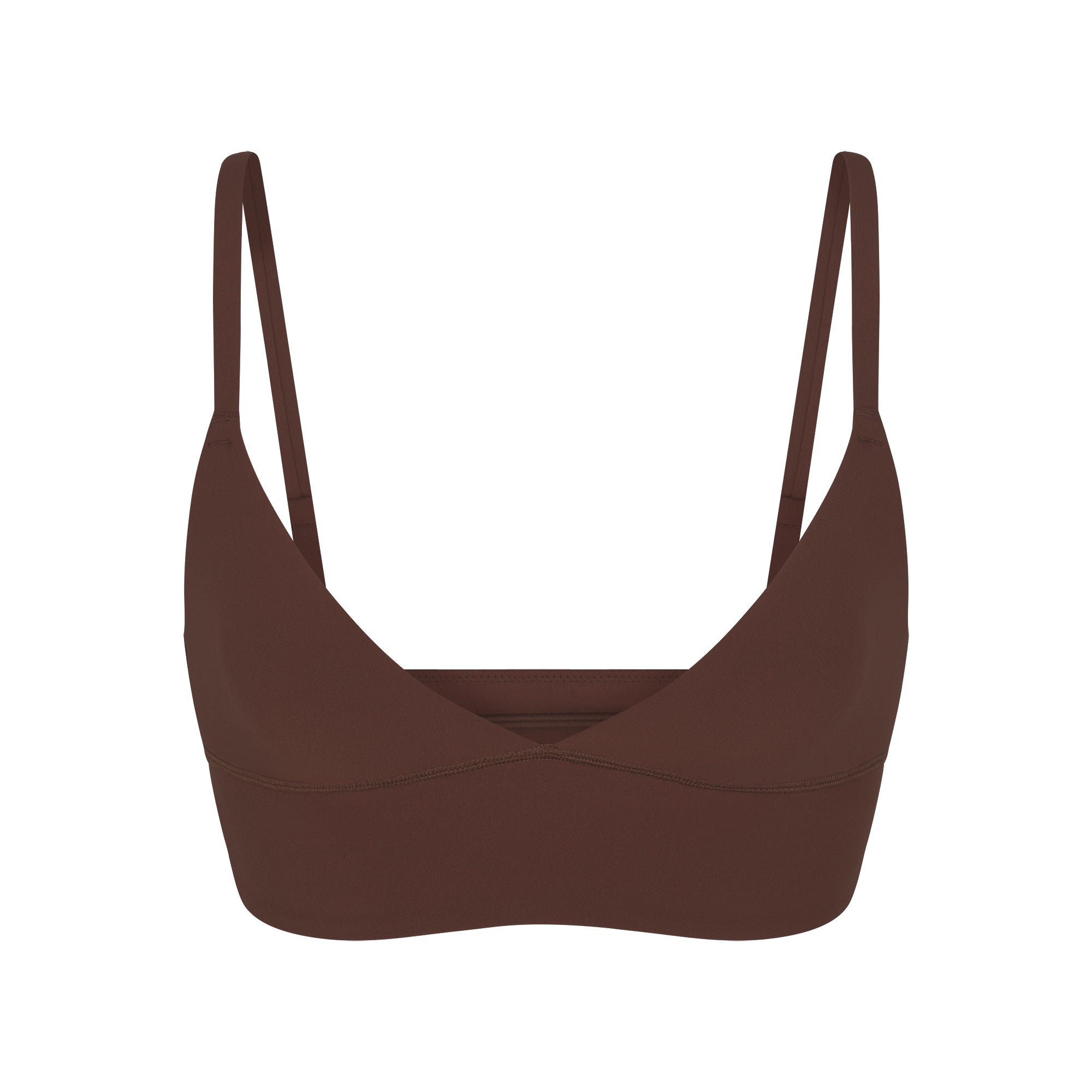 FITS EVERYBODY TRIANGLE LONGLINE BRALETTE | COCOA - Image 5