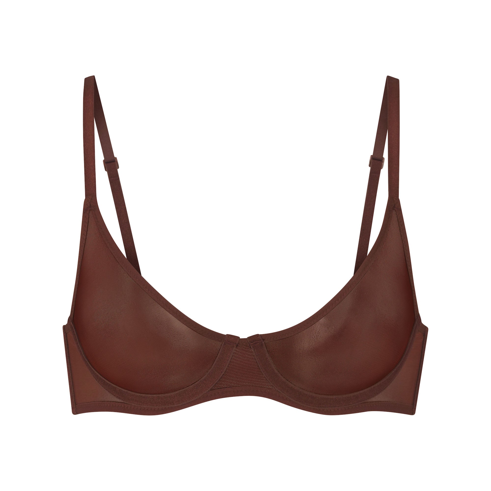 ULTRA FINE MESH SCOOP BRA | MAHOGANY - Image 5