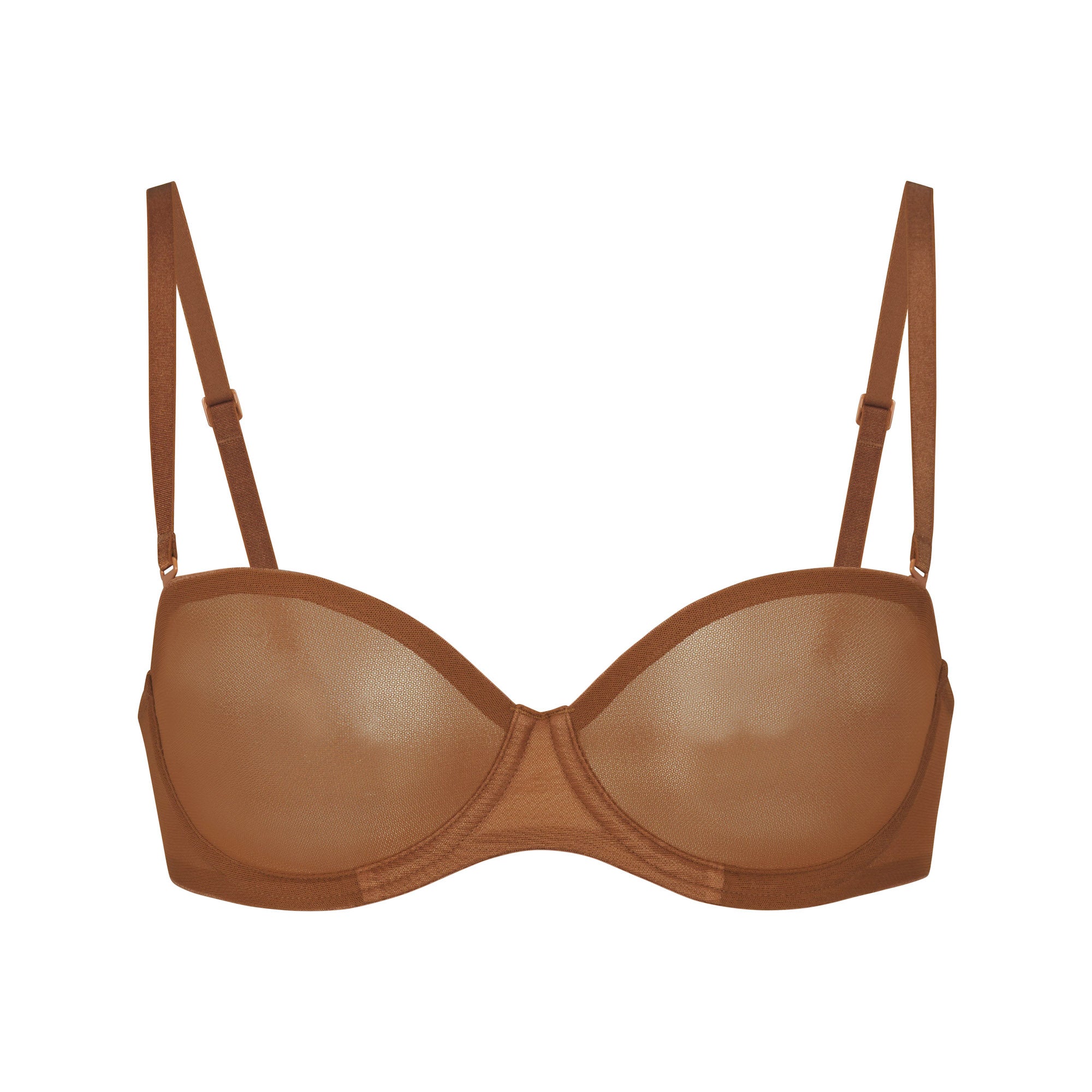 ULTRA FINE MESH STRAPLESS BRA | BRONZE - Image 6