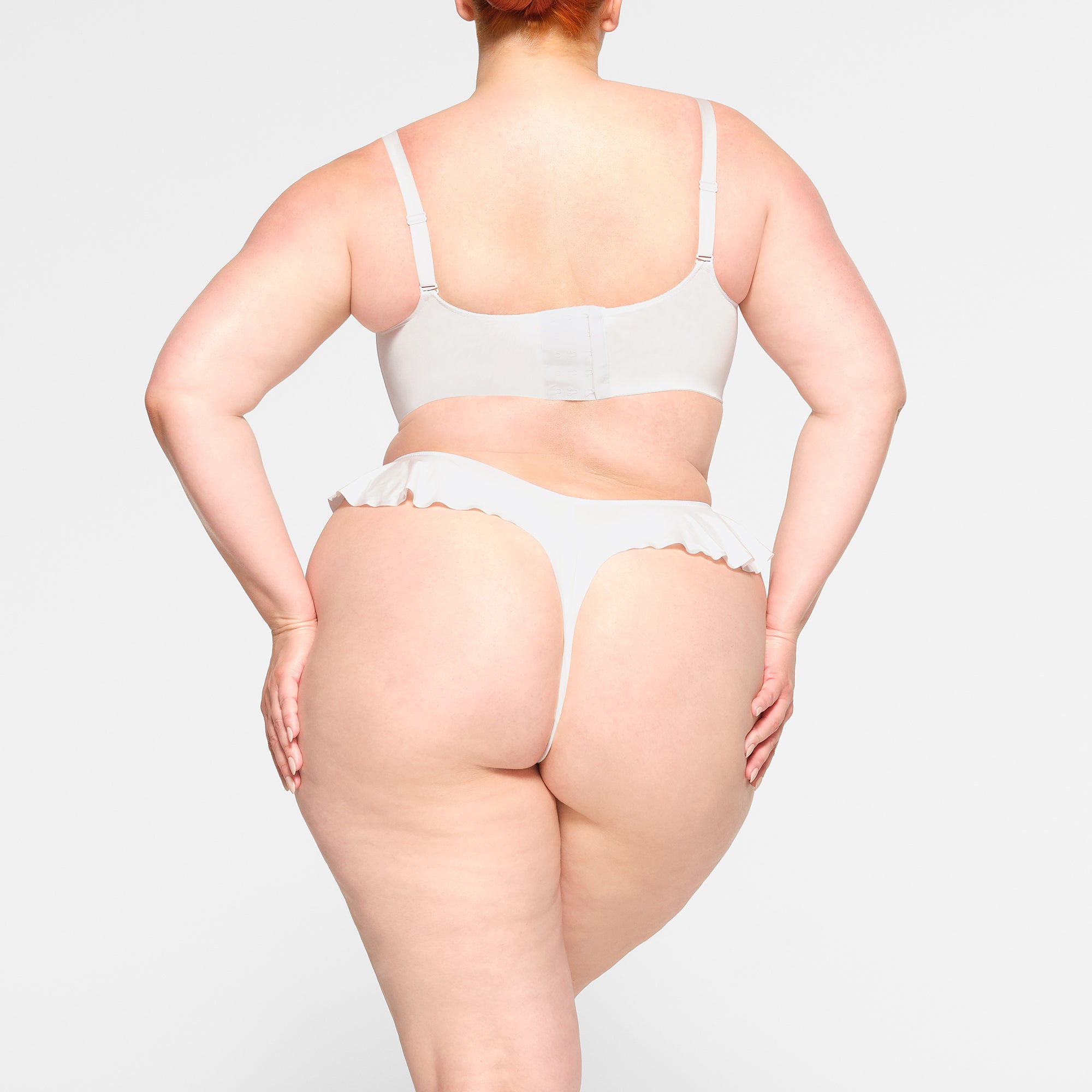 SKIMS LOGO SHINE BALCONETTE CORSET BRA | MARBLE - Image 3