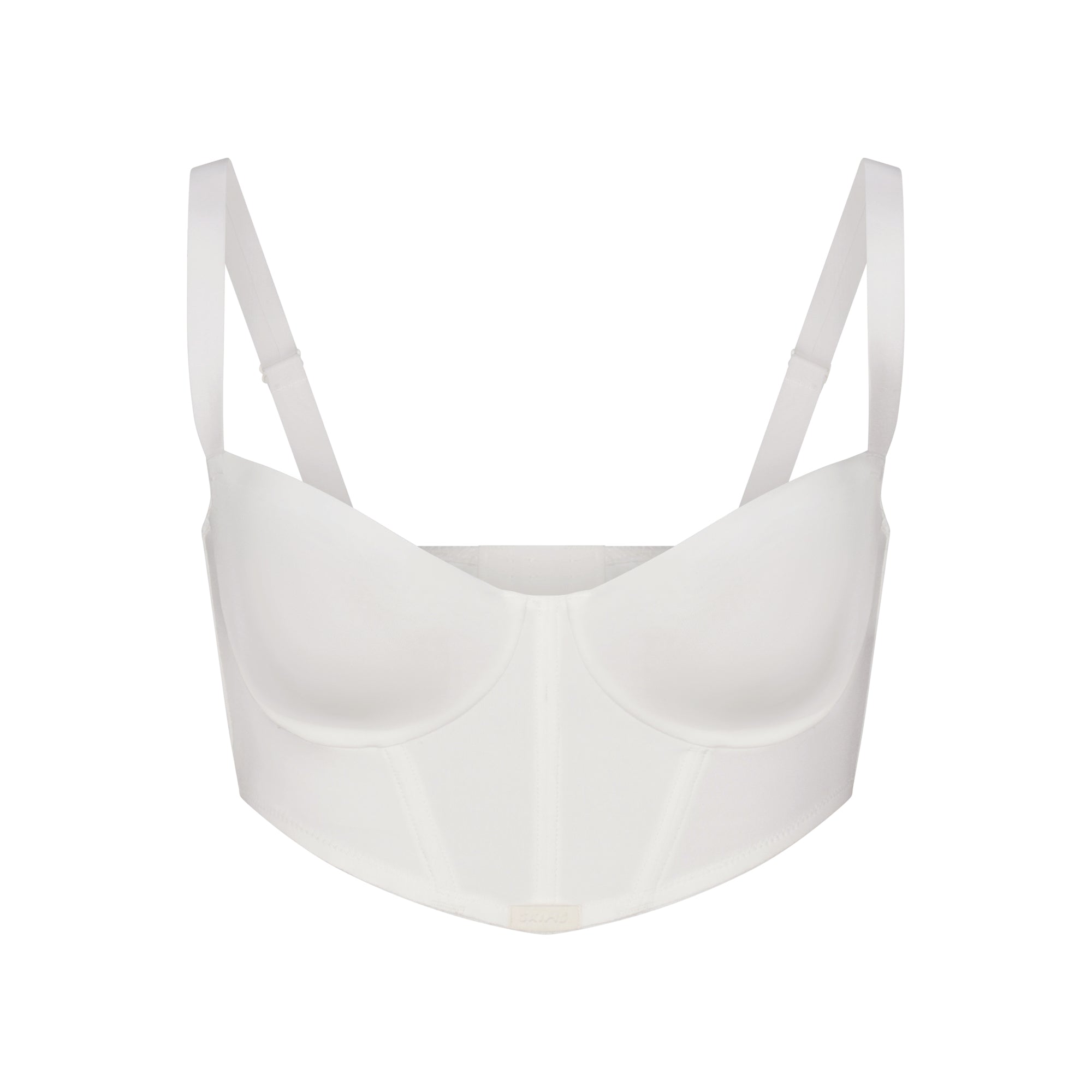 SKIMS LOGO SHINE BALCONETTE CORSET BRA | MARBLE - Image 5