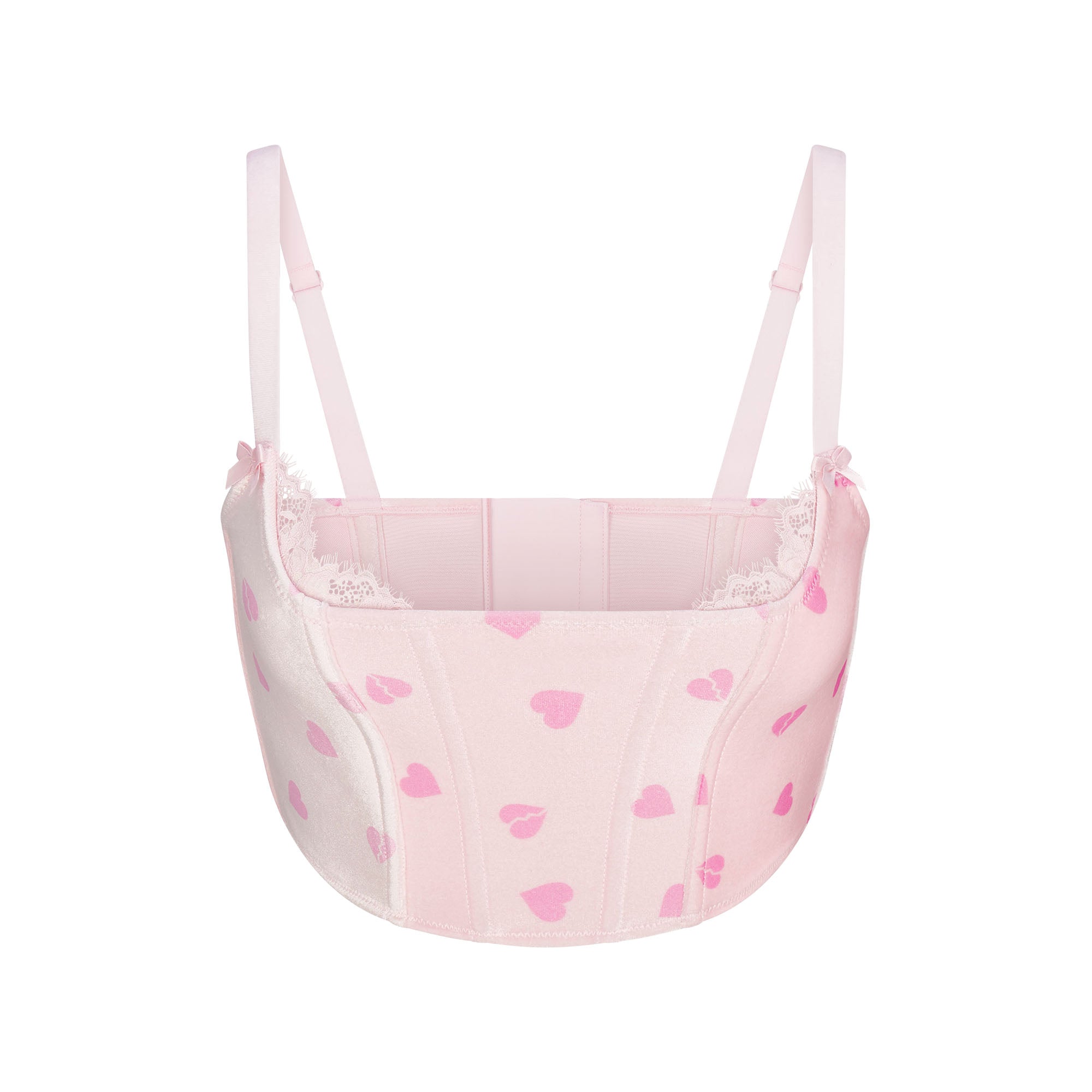 VELVET LACE CROPPED CORSET | CHERRY BLOSSOM HEART BREAKER - Image 6