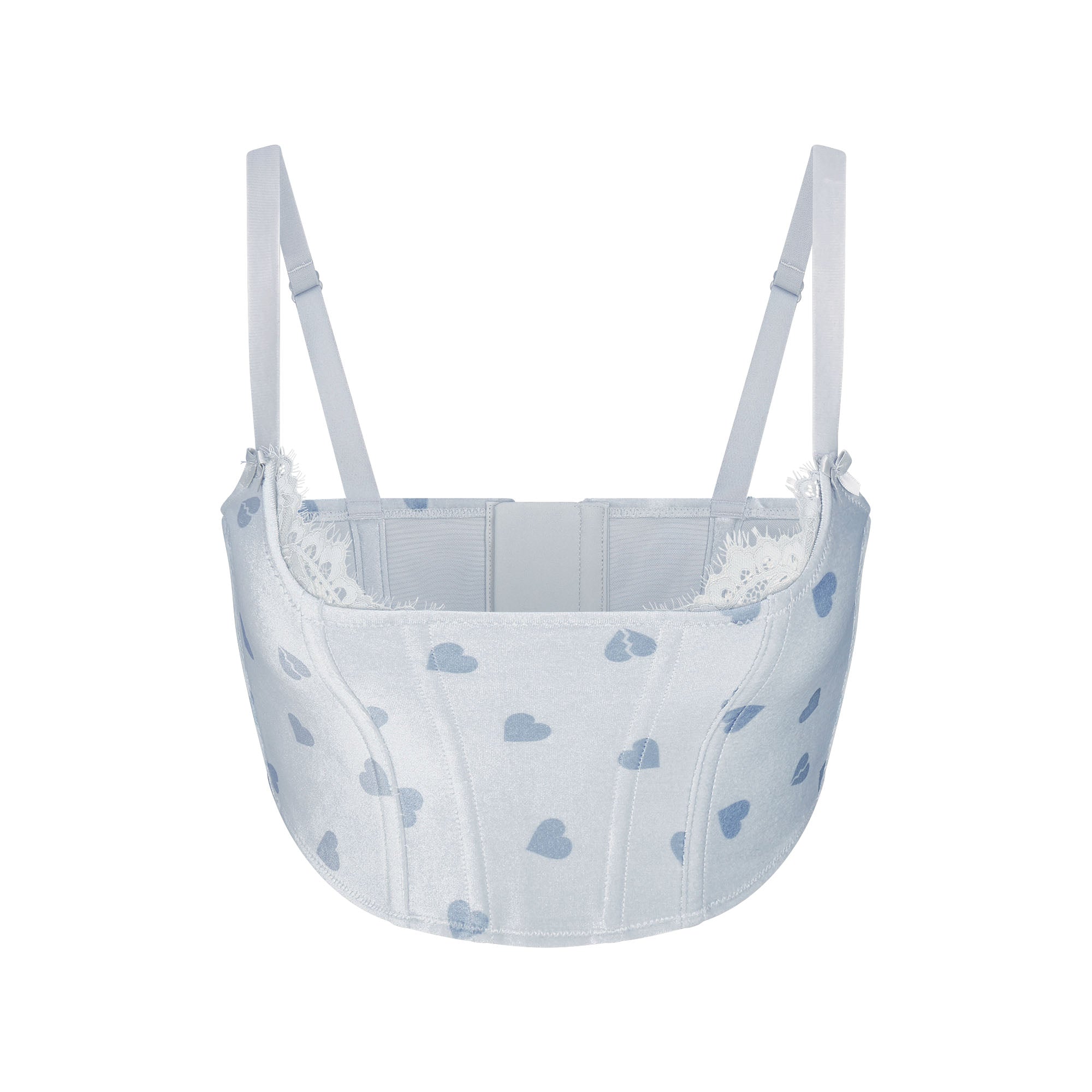 VELVET LACE CROPPED CORSET | PLATINUM HEART BREAKER - Image 6