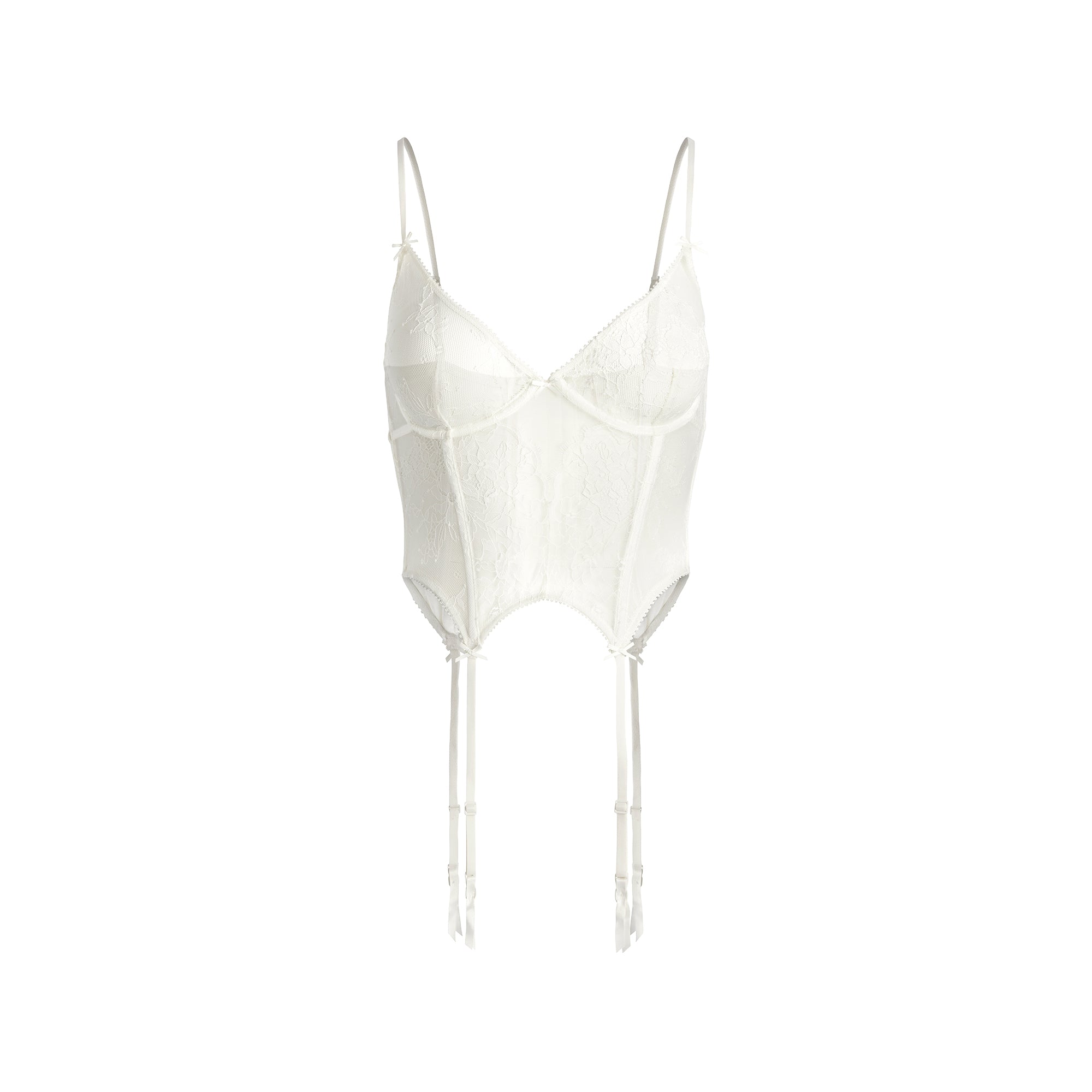 ULTRA FINE LACE SCOOP CORSET | MARBLE - Image 7