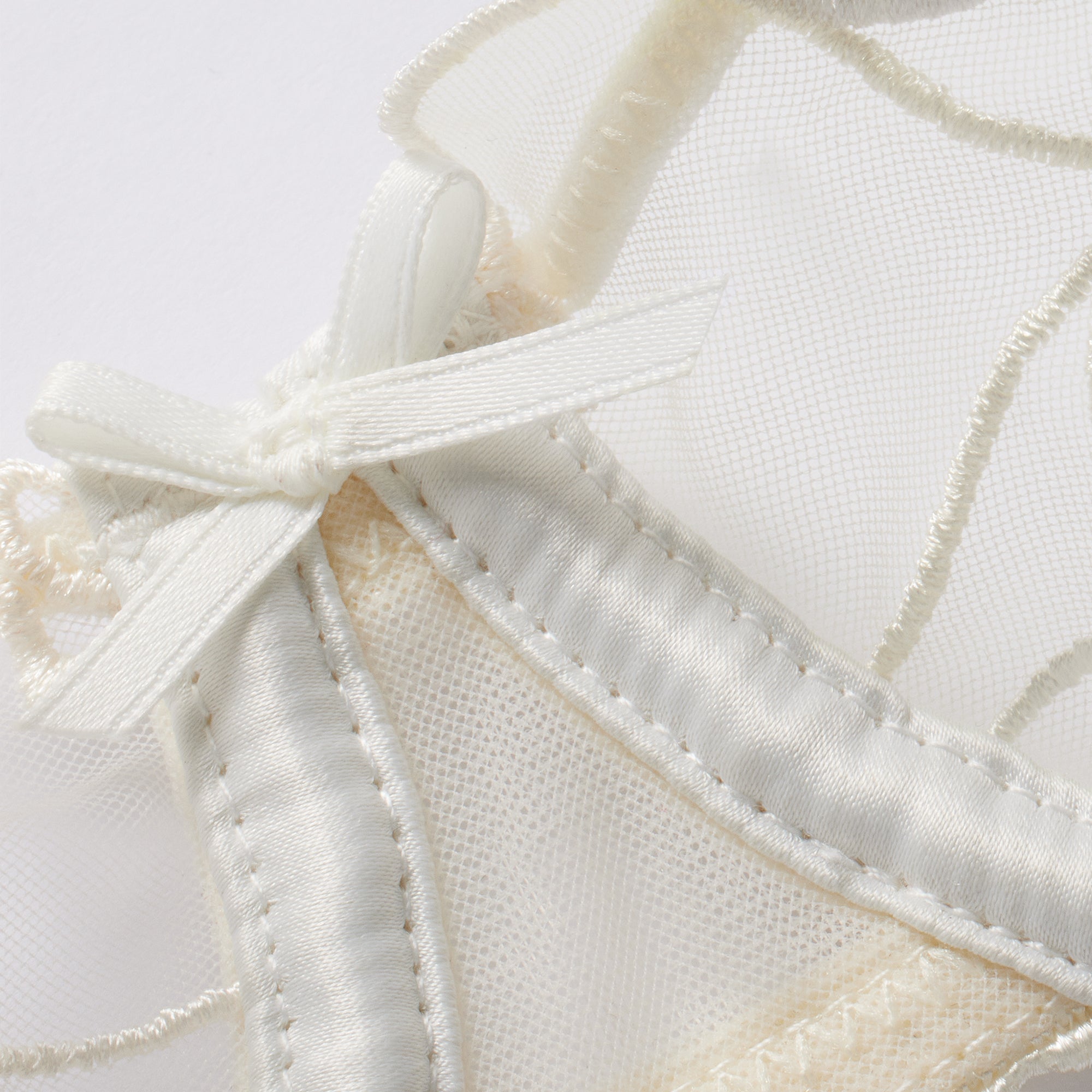 EMBROIDERED TULLE UNLINED DEMI BRA | MARBLE - Image 5