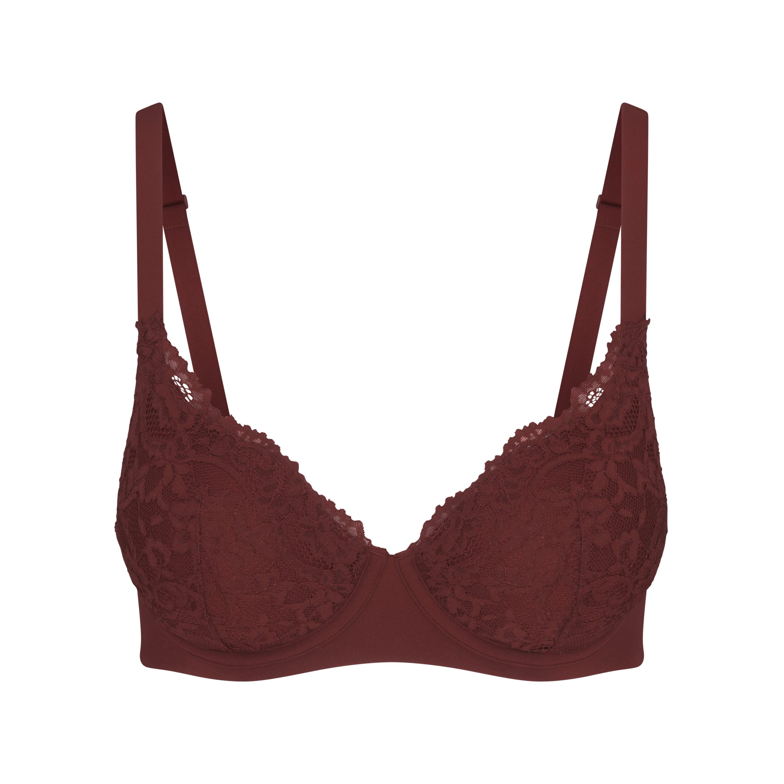 FITS EVERYBODY LACE FULL COVERAGE BRA | OXBLOOD - Image 4