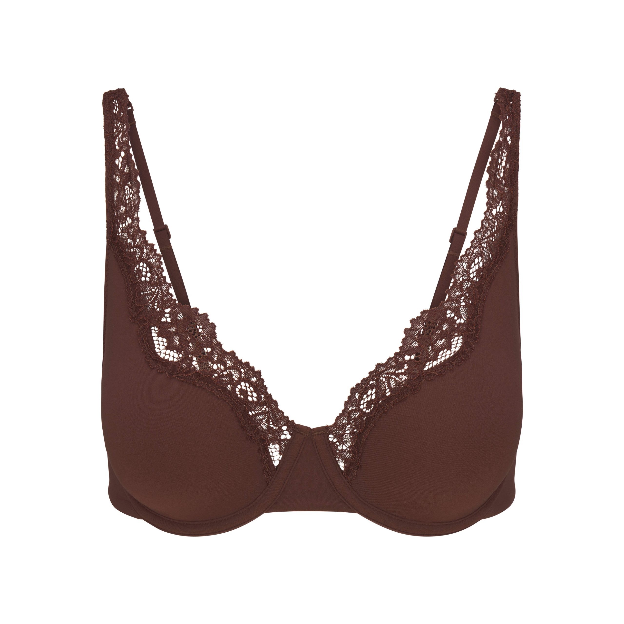 FITS EVERYBODY LACE UNLINED FULL COVERAGE BRA | COCOA - Image 6