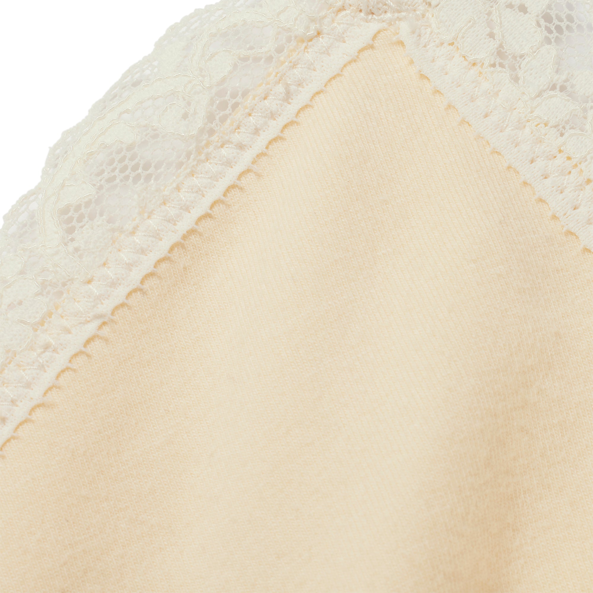 COTTON JERSEY LACE SKIMPY SCOOP BRALETTE | BUTTER - Image 4