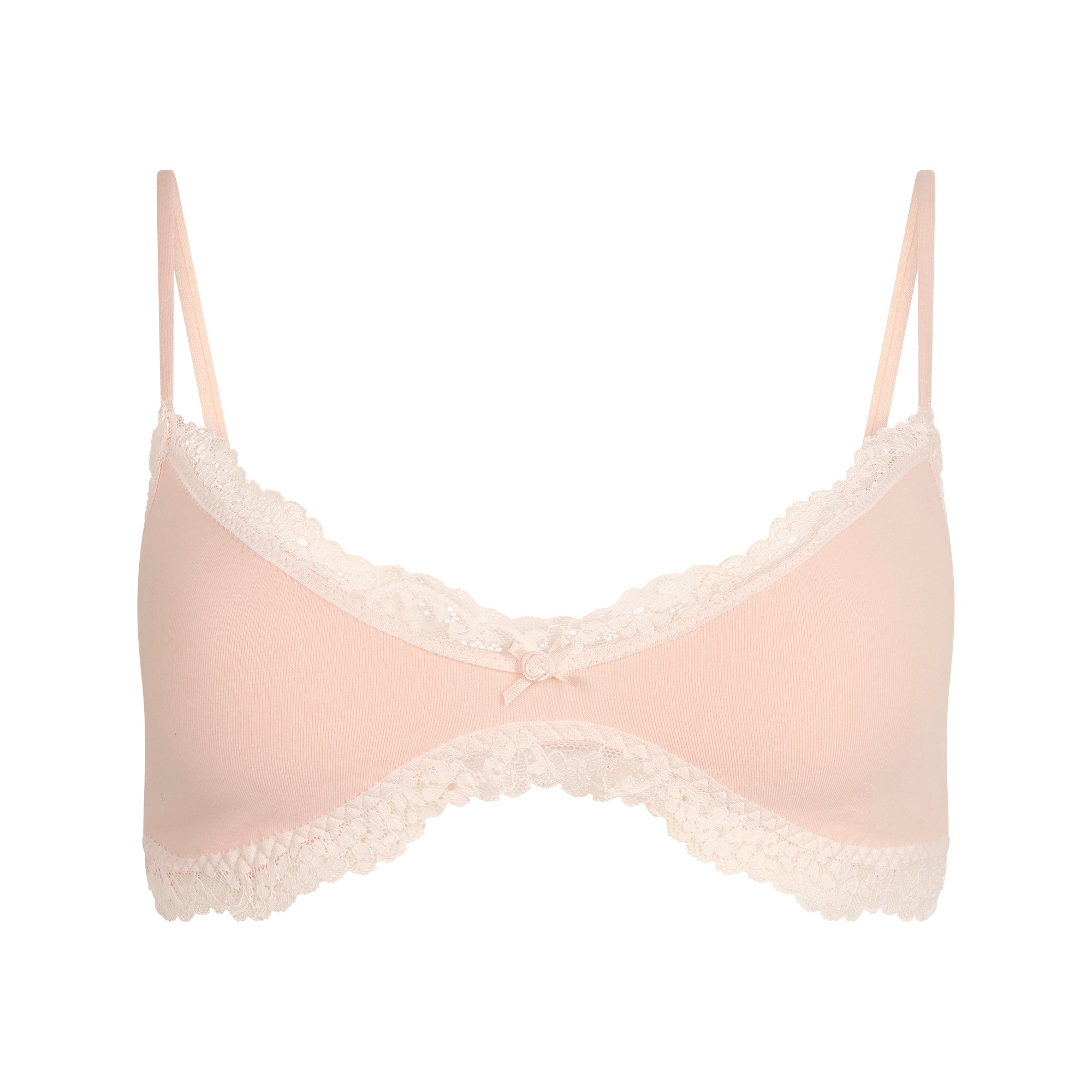 COTTON JERSEY LACE SKIMPY SCOOP BRALETTE | PRIMROSE - Image 5