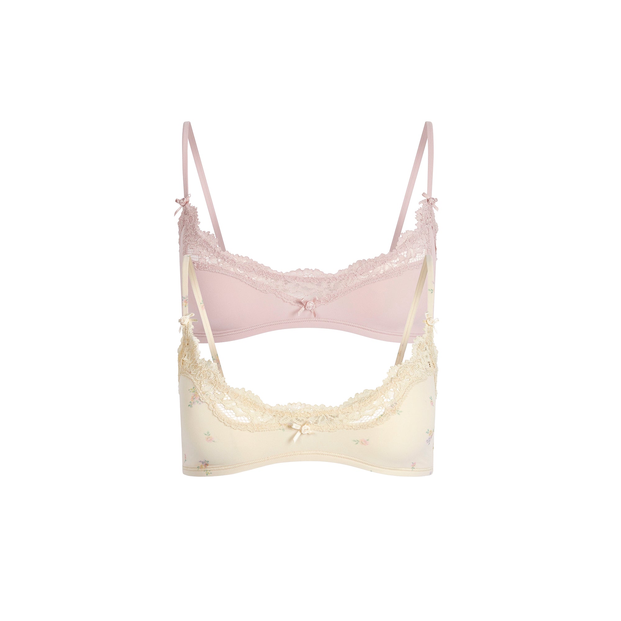 FITS EVERYBODY LACE SCOOP BRALETTE 2-PACK | BOUQUET PRINT AND MORGANITE - Image 8