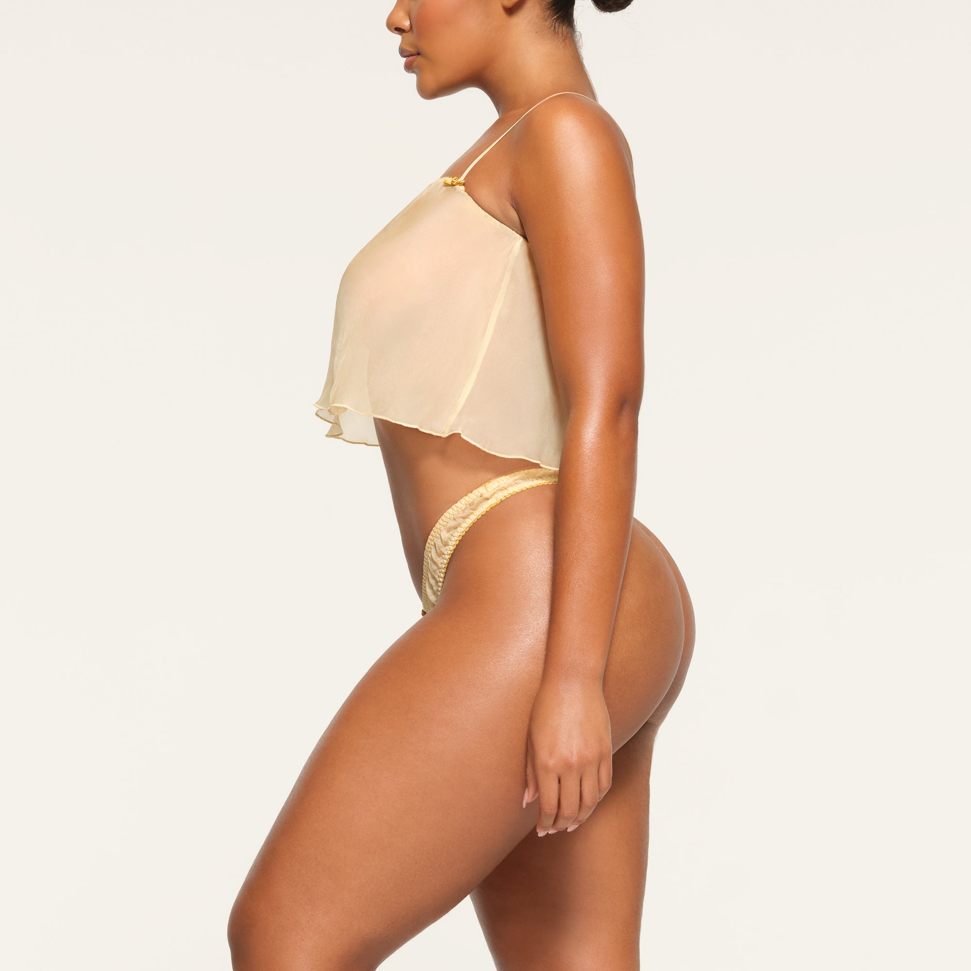 SKIMS ROMANCE SUPER CROPPED CAMI | BUTTER - Image 2