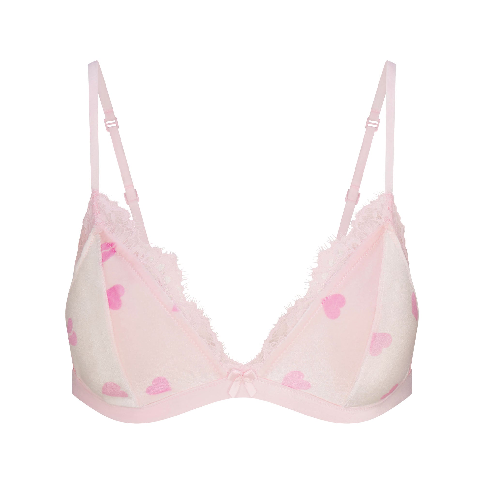 VELVET LACE TRIANGLE BRALETTE | CHERRY BLOSSOM HEART BREAKER - Image 5