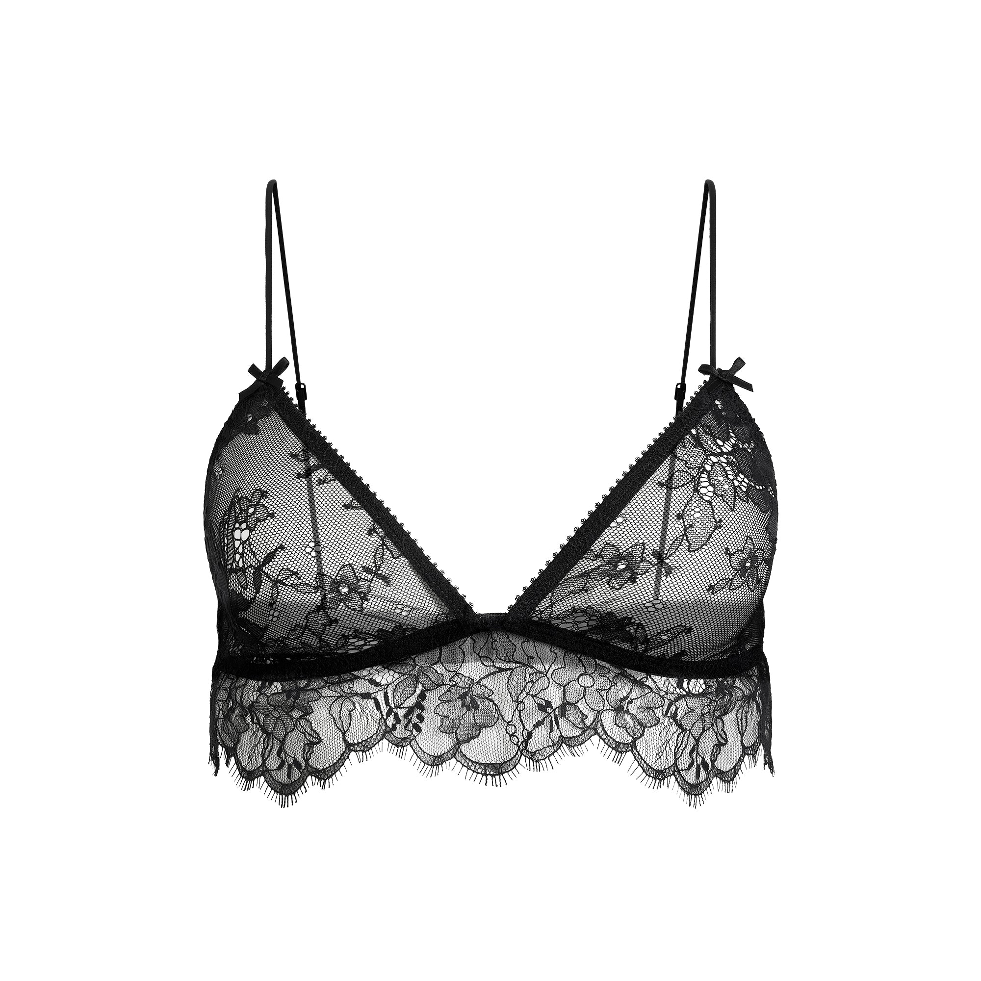 ULTRA FINE LACE TRIANGLE BRALETTE | ONYX - Image 7