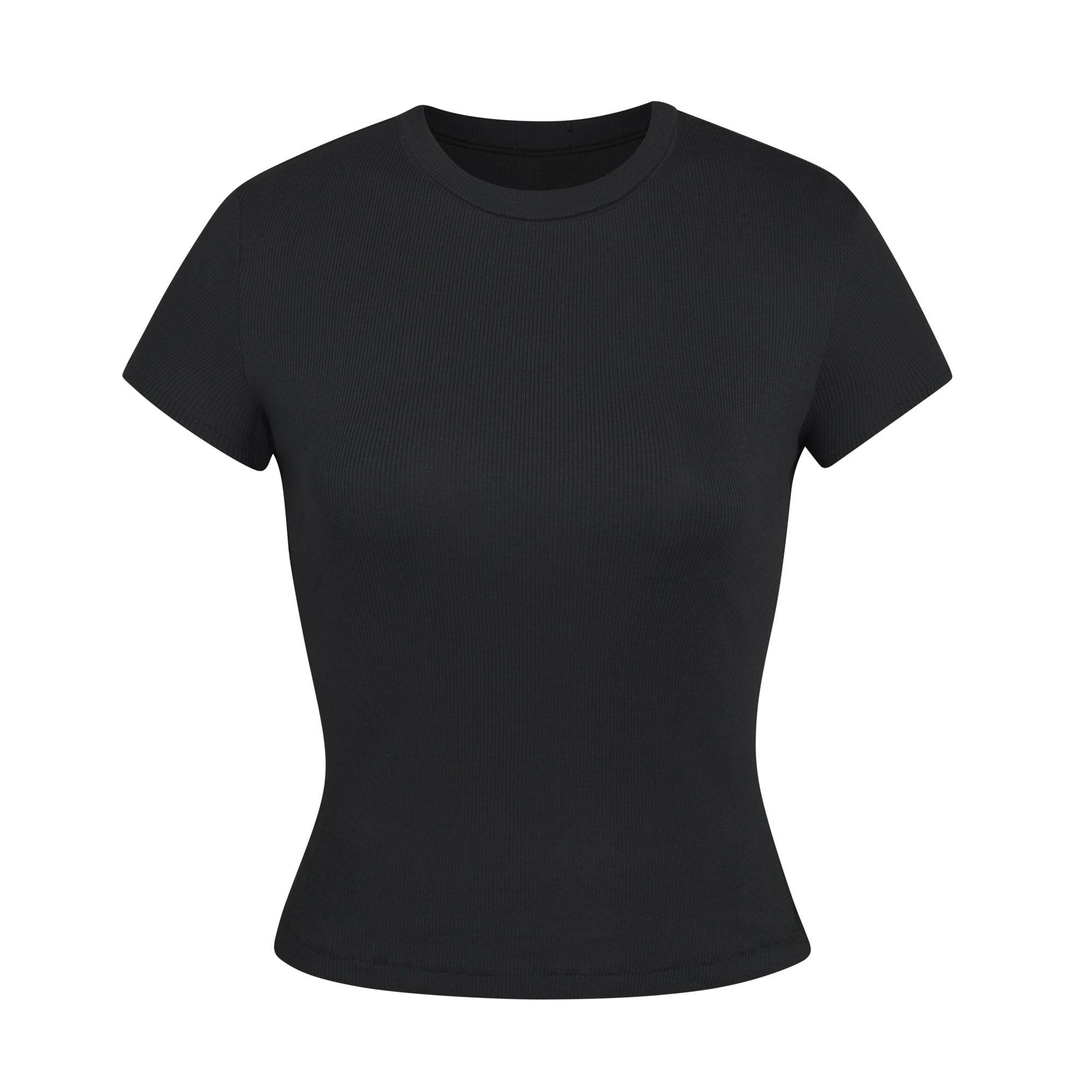 COTTON RIB T-SHIRT | SOOT - Image 5