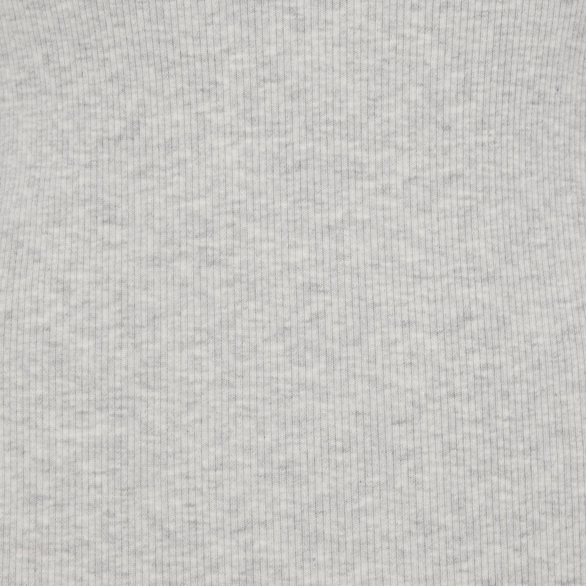 COTTON RIB ONESIE | LIGHT HEATHER GREY - Image 4