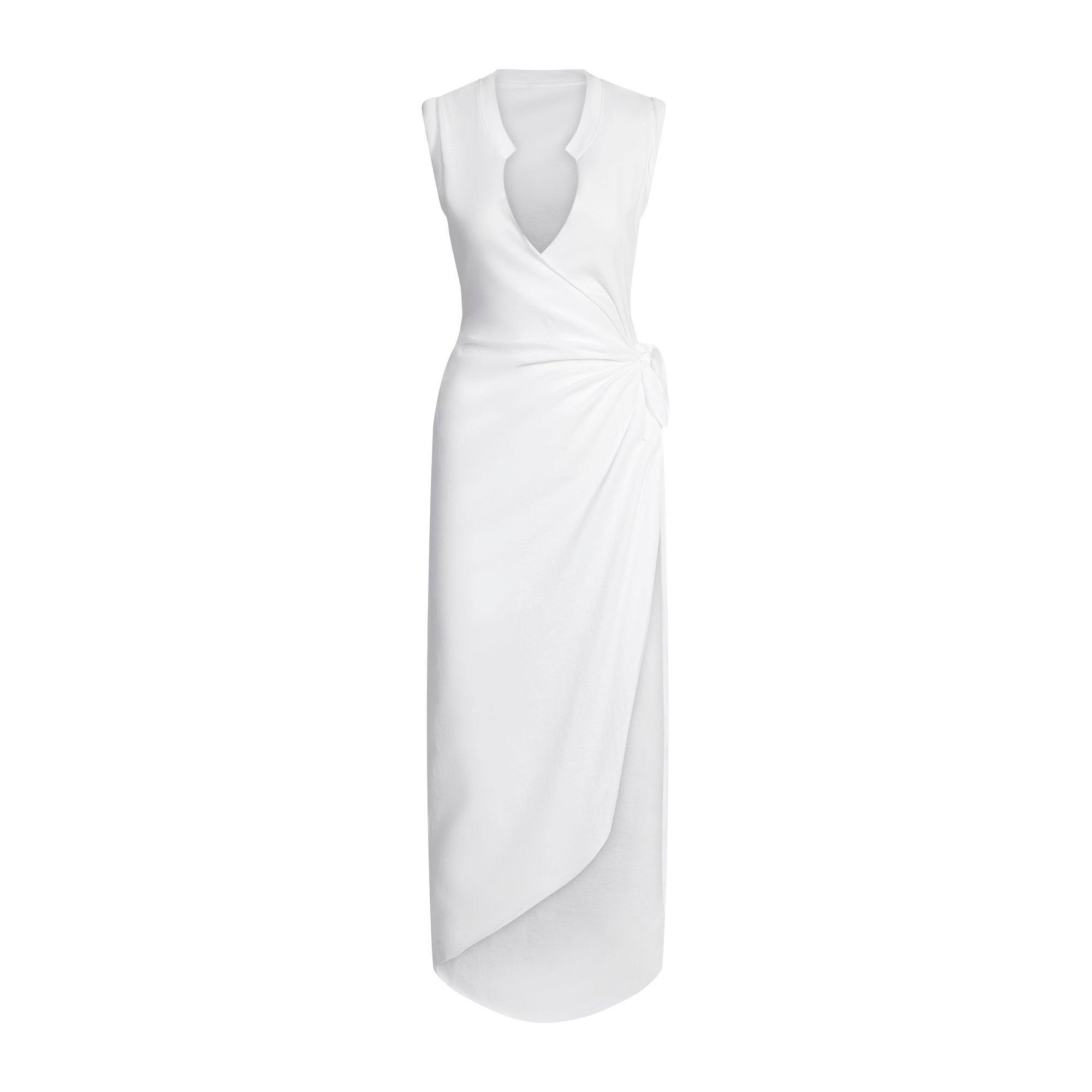 COTTON COVER-UPS TIE DRESS | SNOW - Image 6