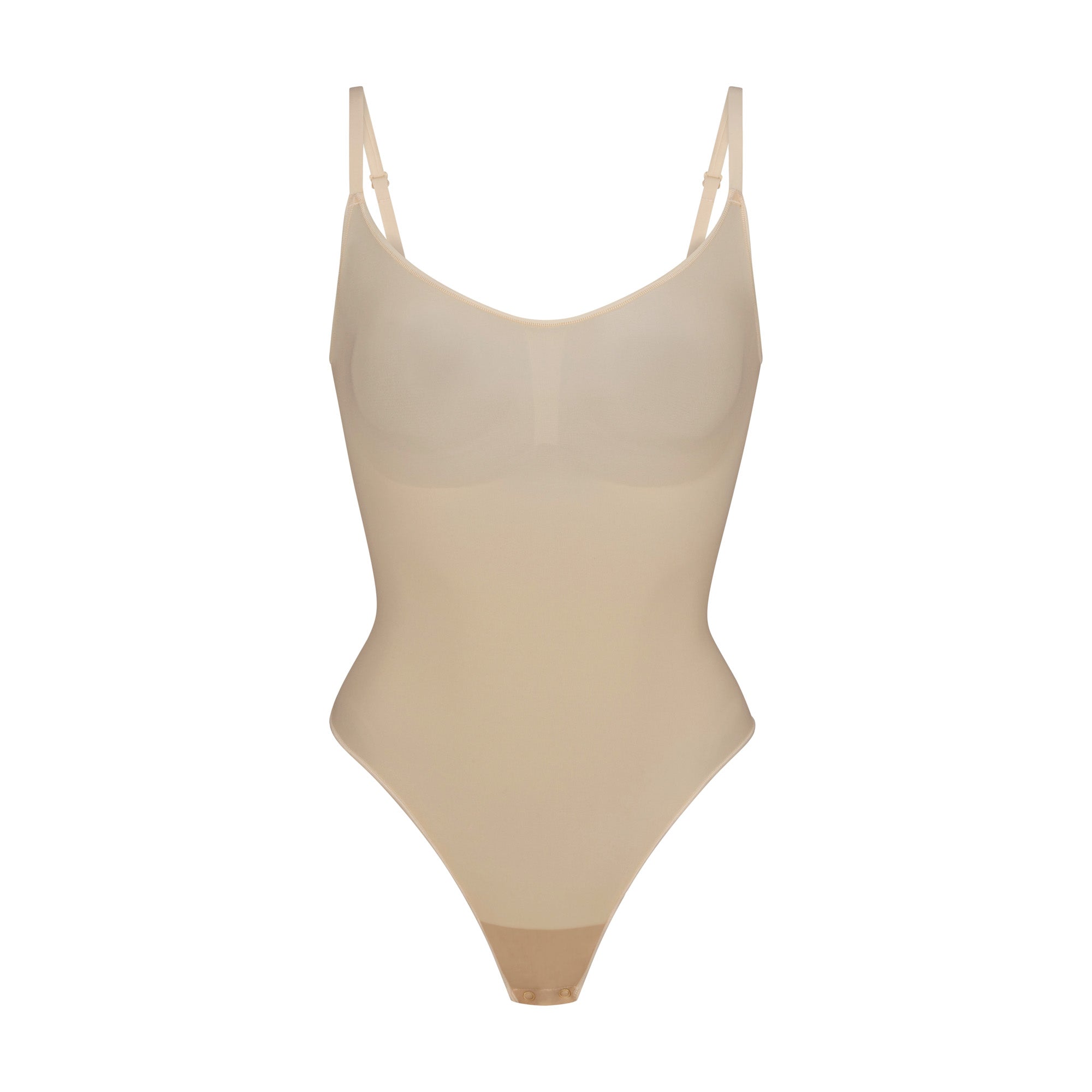 SHEER SEAMLESS BODYSUIT | SAND - Image 5