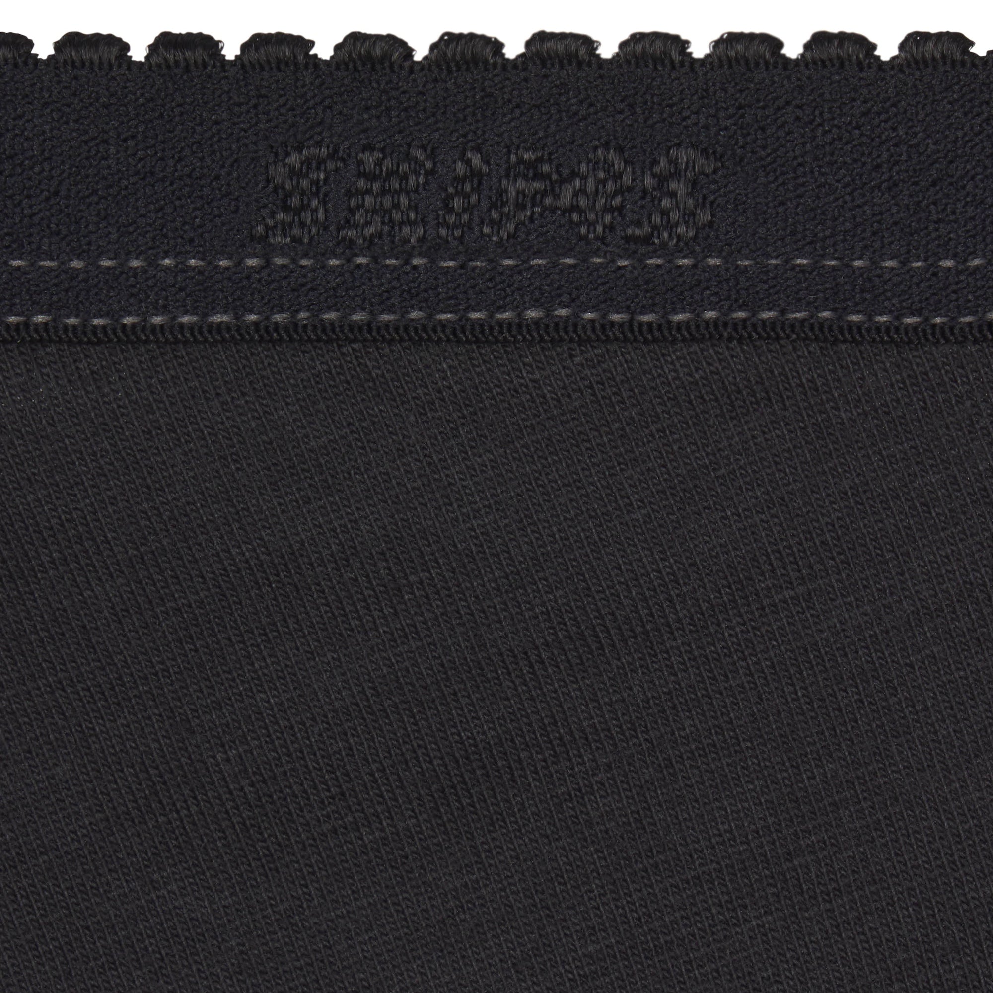 LIGHTWEIGHT COTTON LOGO PICOT STRING BIKINI | SOOT - Image 4