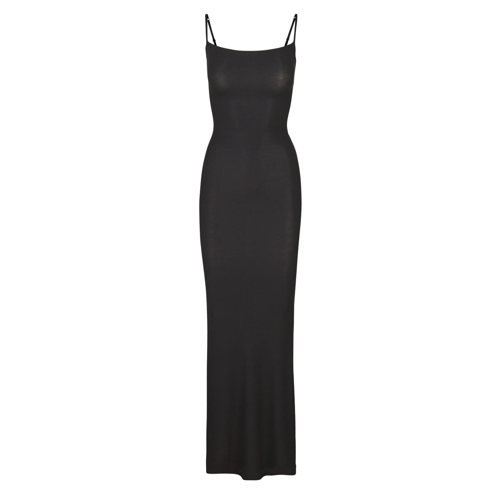 SOFT LOUNGE LONG SLIP DRESS | ONYX - Image 6