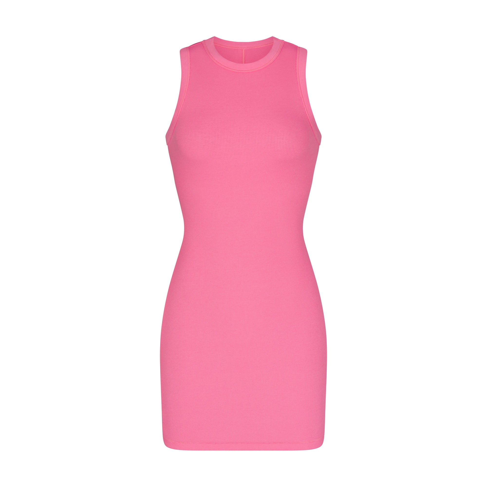 COTTON RIB TANK MINI DRESS | SUGAR PINK - Image 5