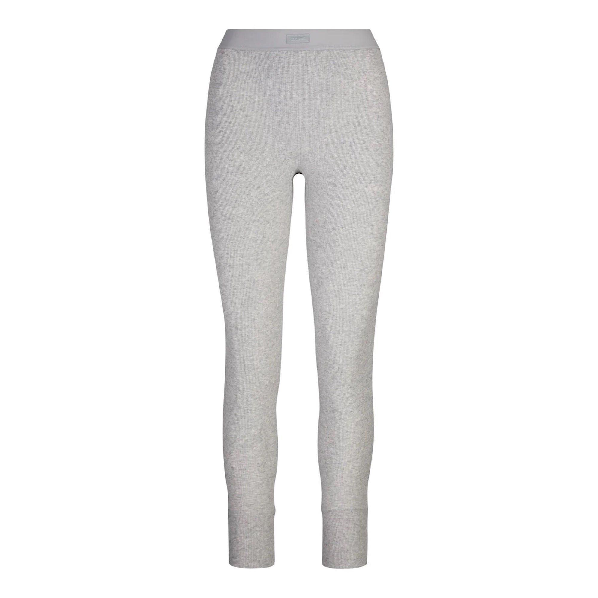 COTTON RIB LEGGING | LIGHT HEATHER GREY - Image 6